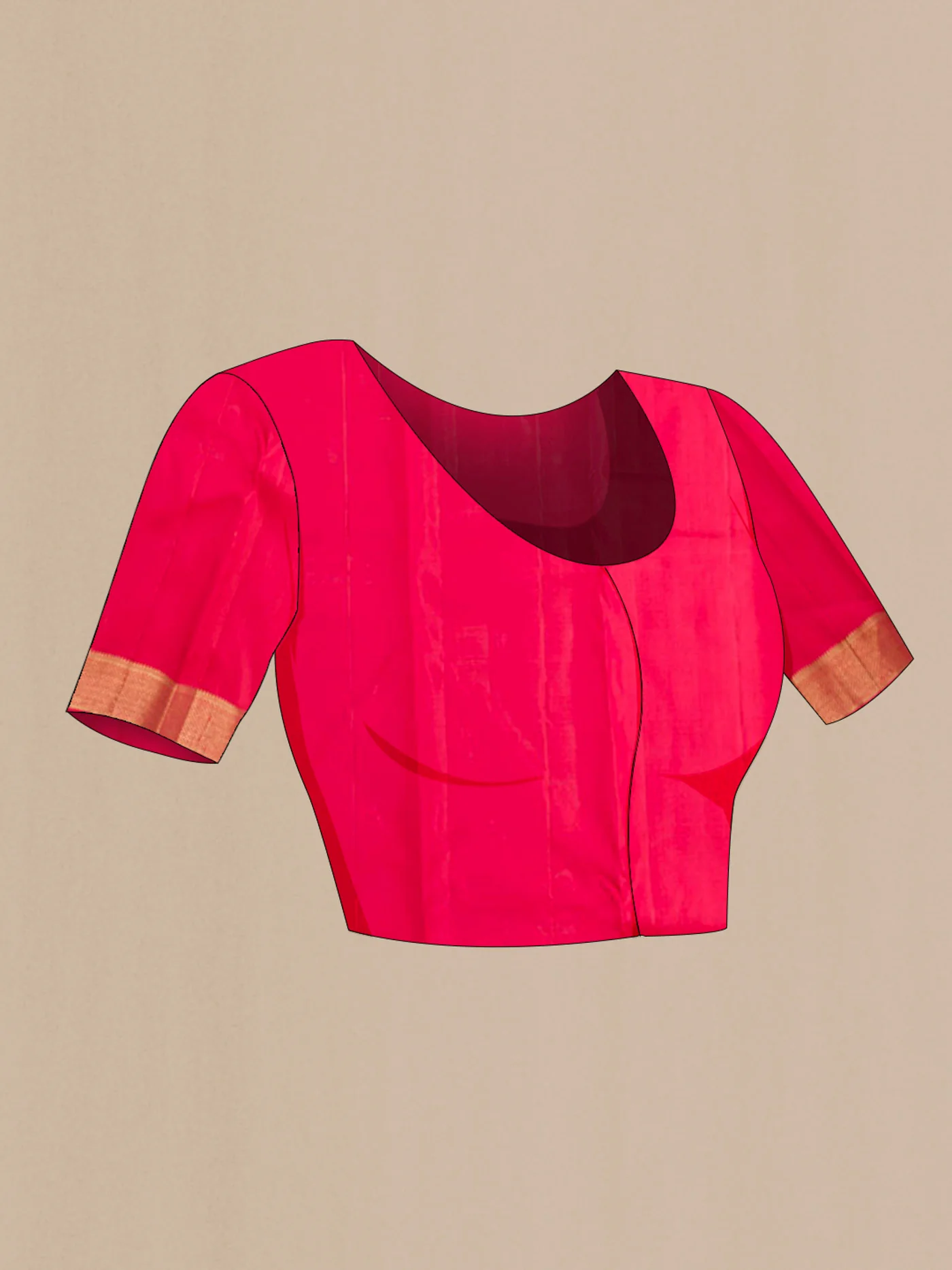 Pink Kanchipuram Silk Saree - Image 5