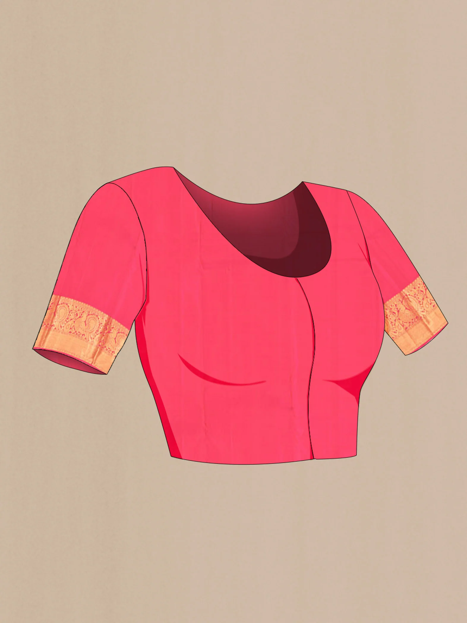 Pink Kanjivaram Silk Saree - Image 5