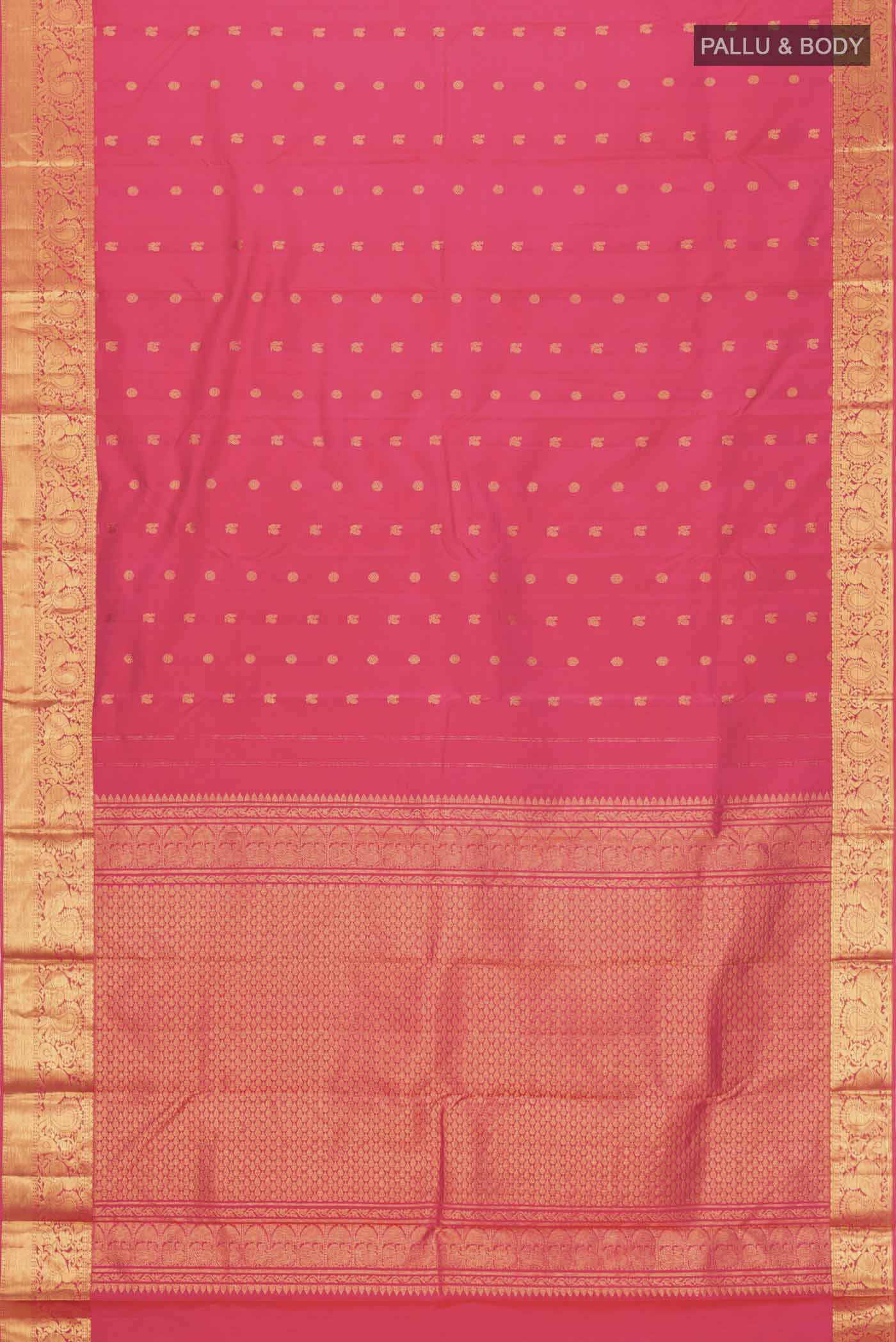 Pink Kanjivaram Silk Saree - Image 6