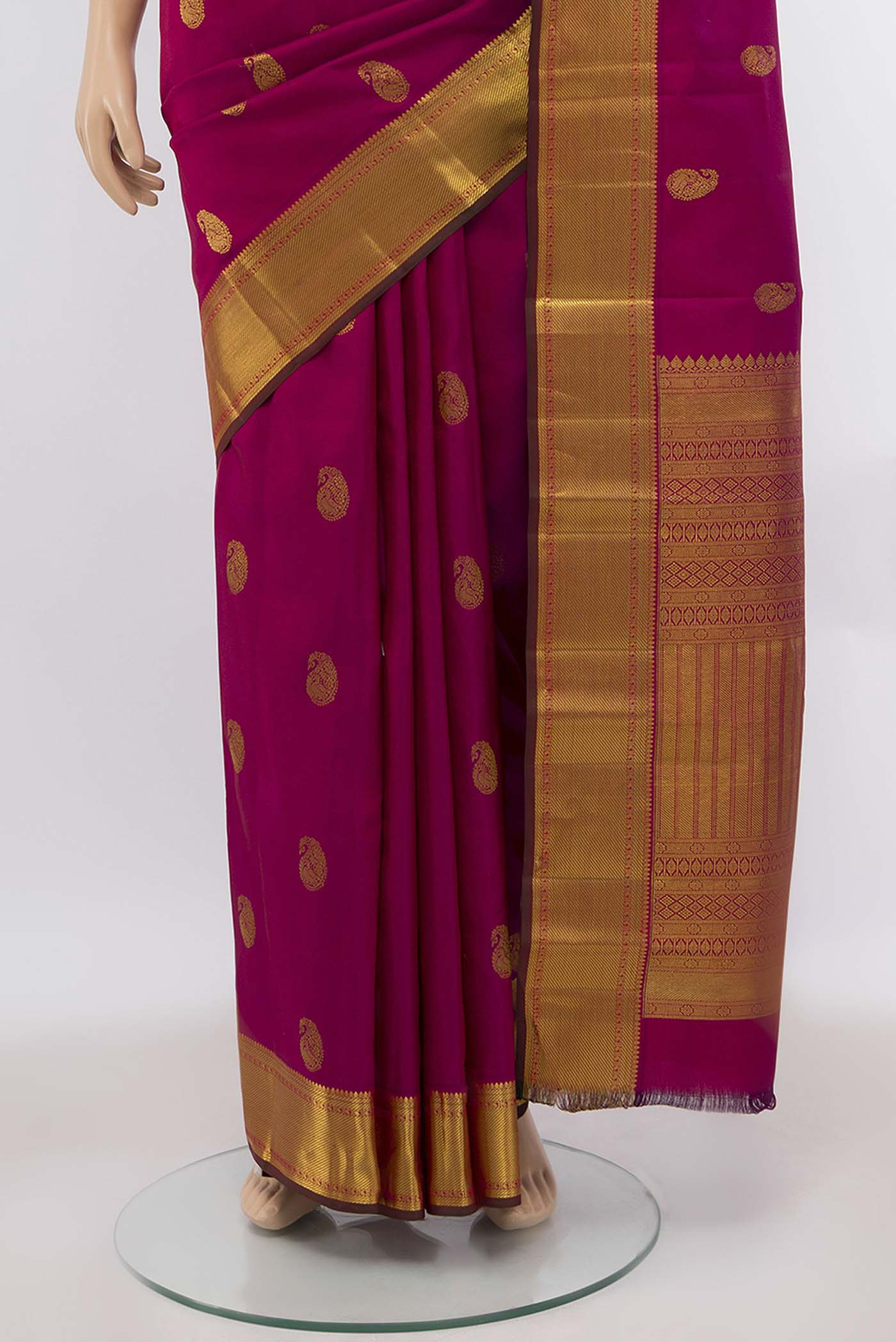 Pink Kanjivaram Silk Saree - Image 3