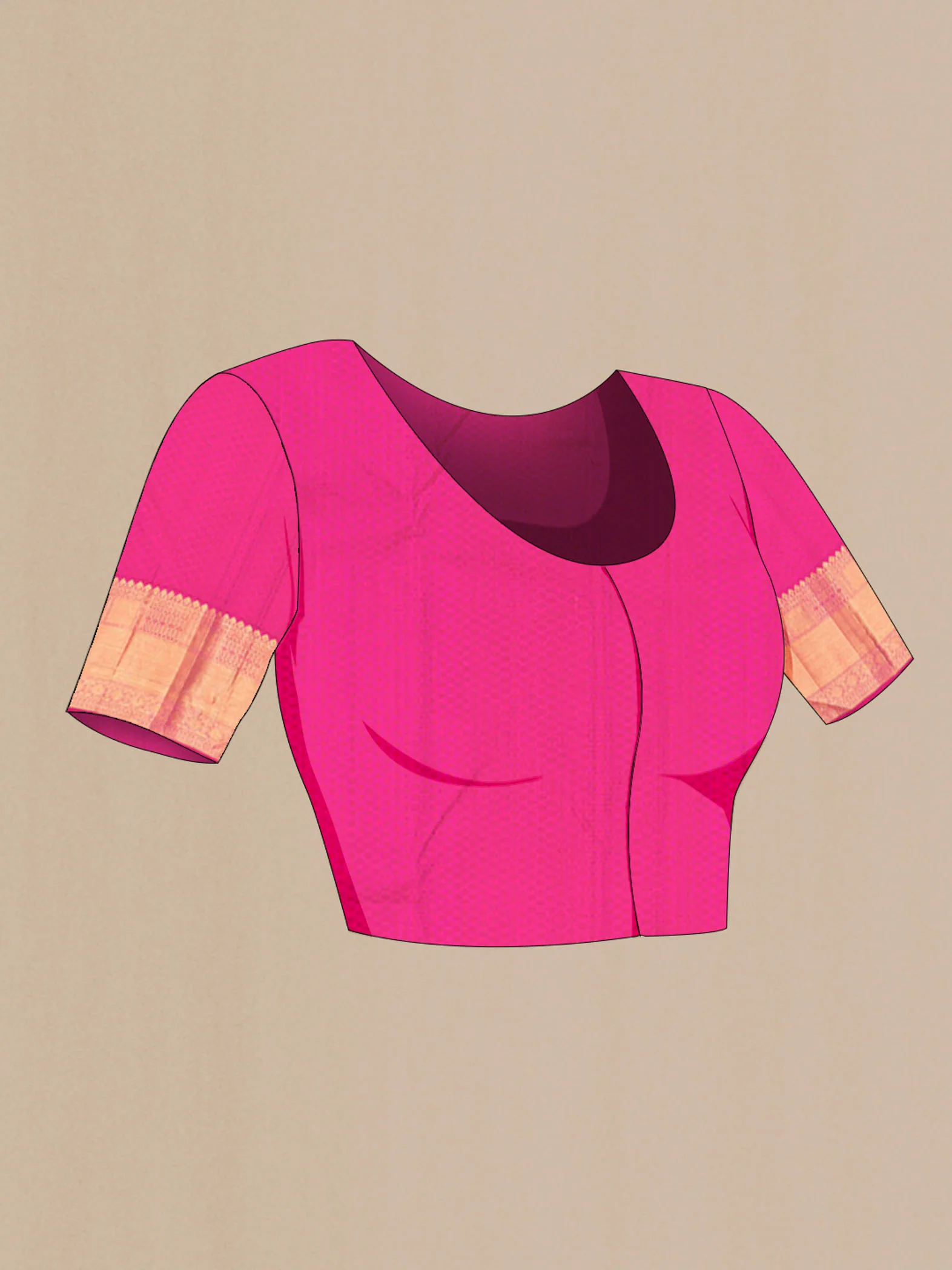 Pink Kanjivaram Silk Saree - Image 5