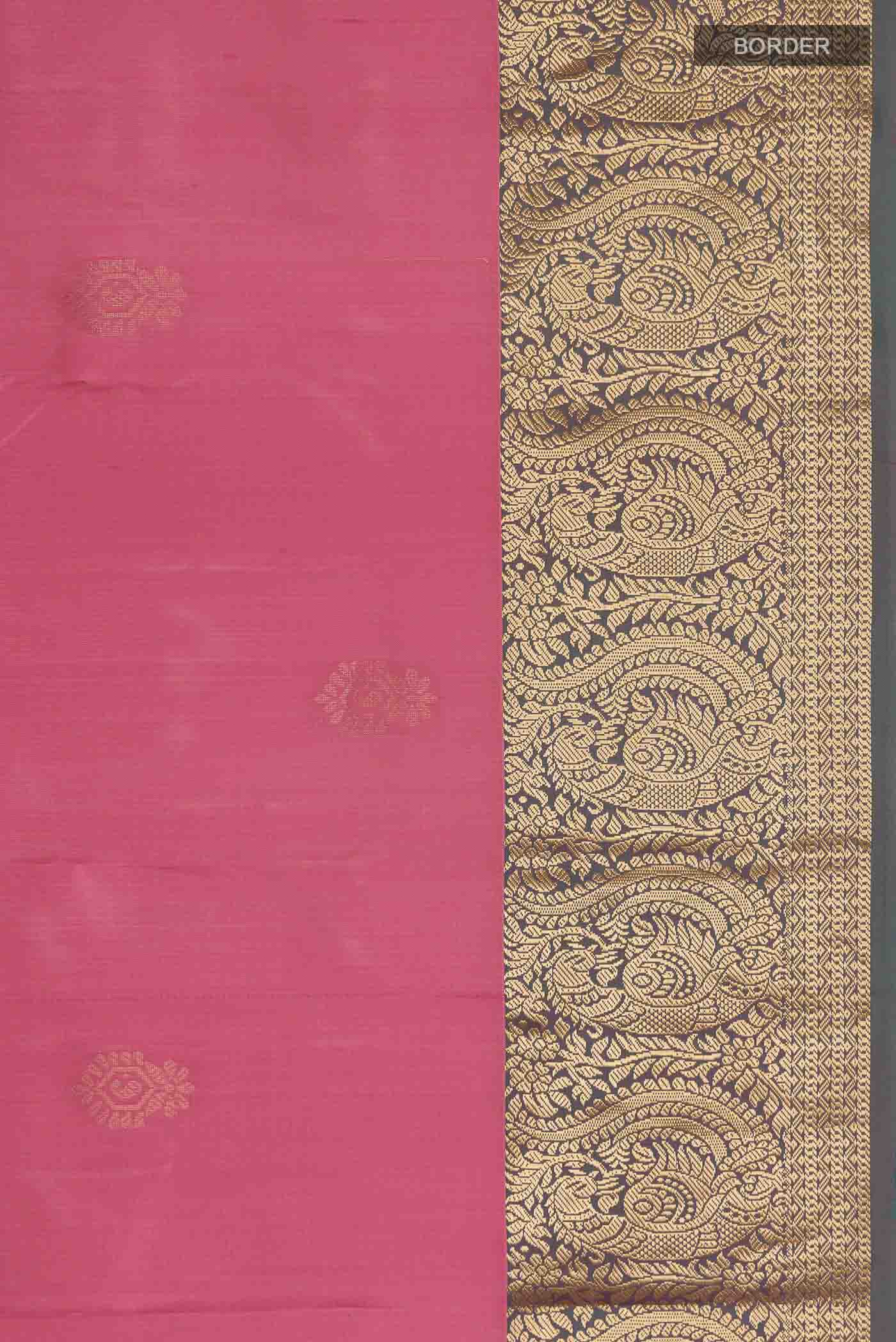 Pink Kanchipuram Silk Saree - Image 3