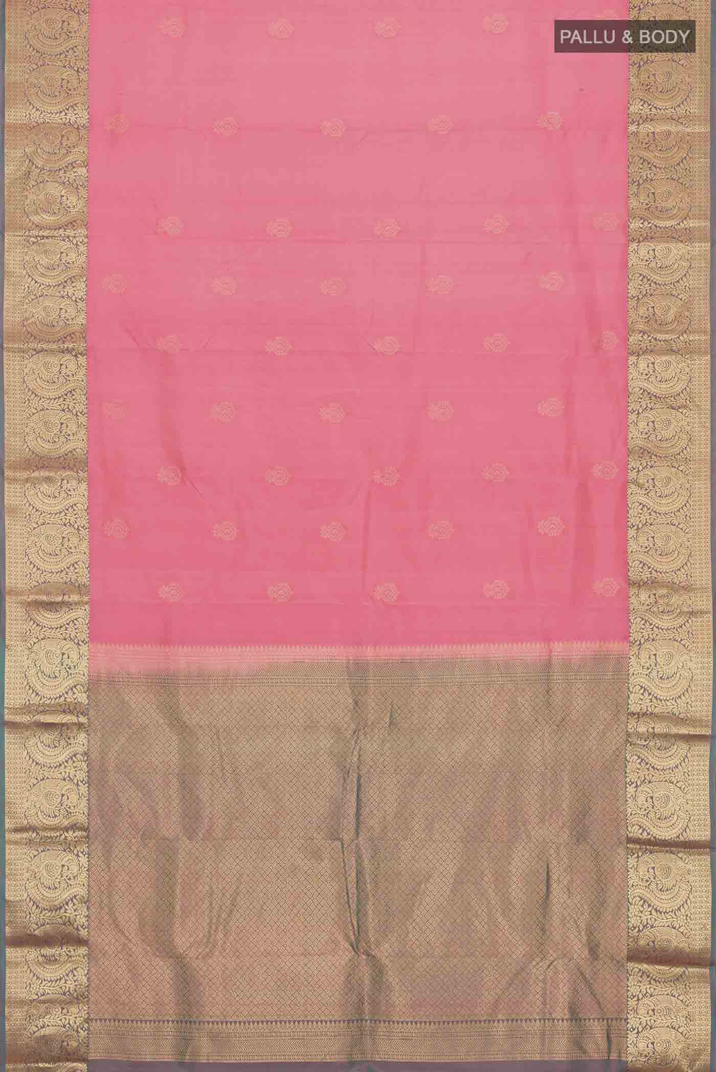 Pink Kanchipuram Silk Saree - Image 6