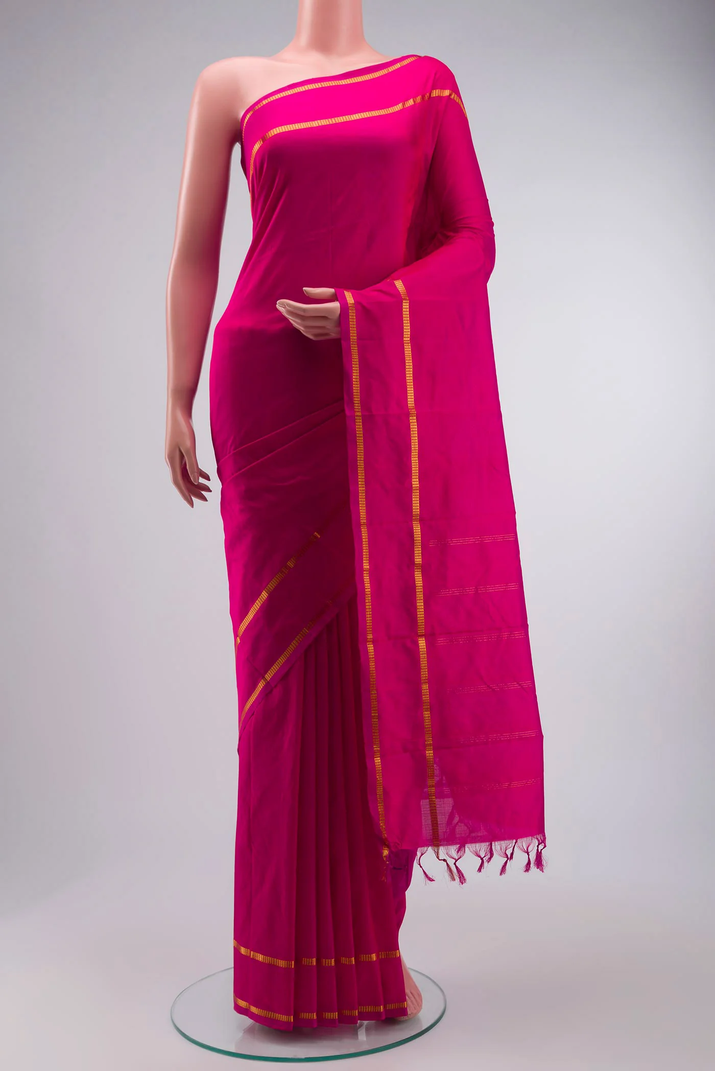 Pink Kanchipuram Silk Saree