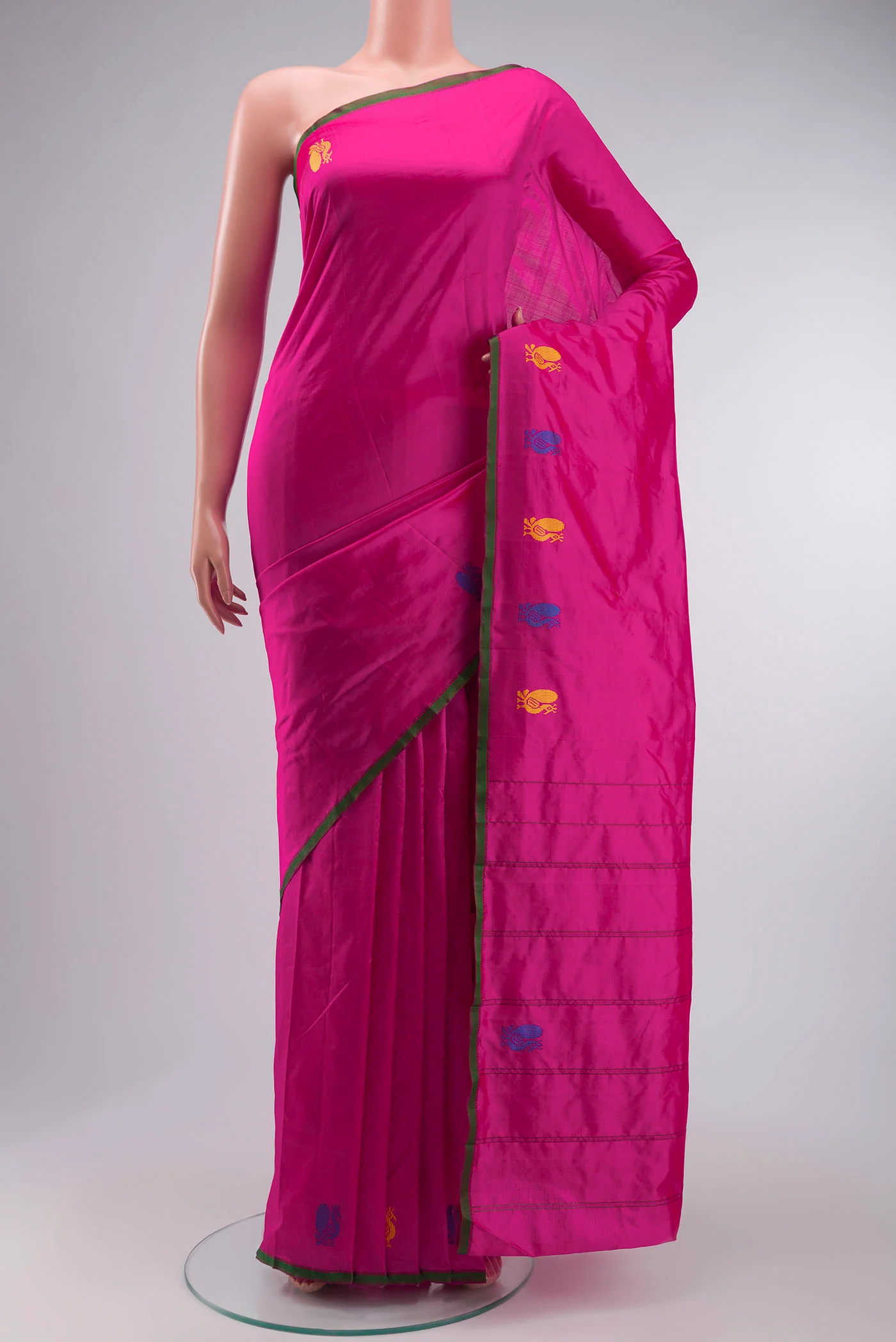 Pink Kanchipuram Silk Saree