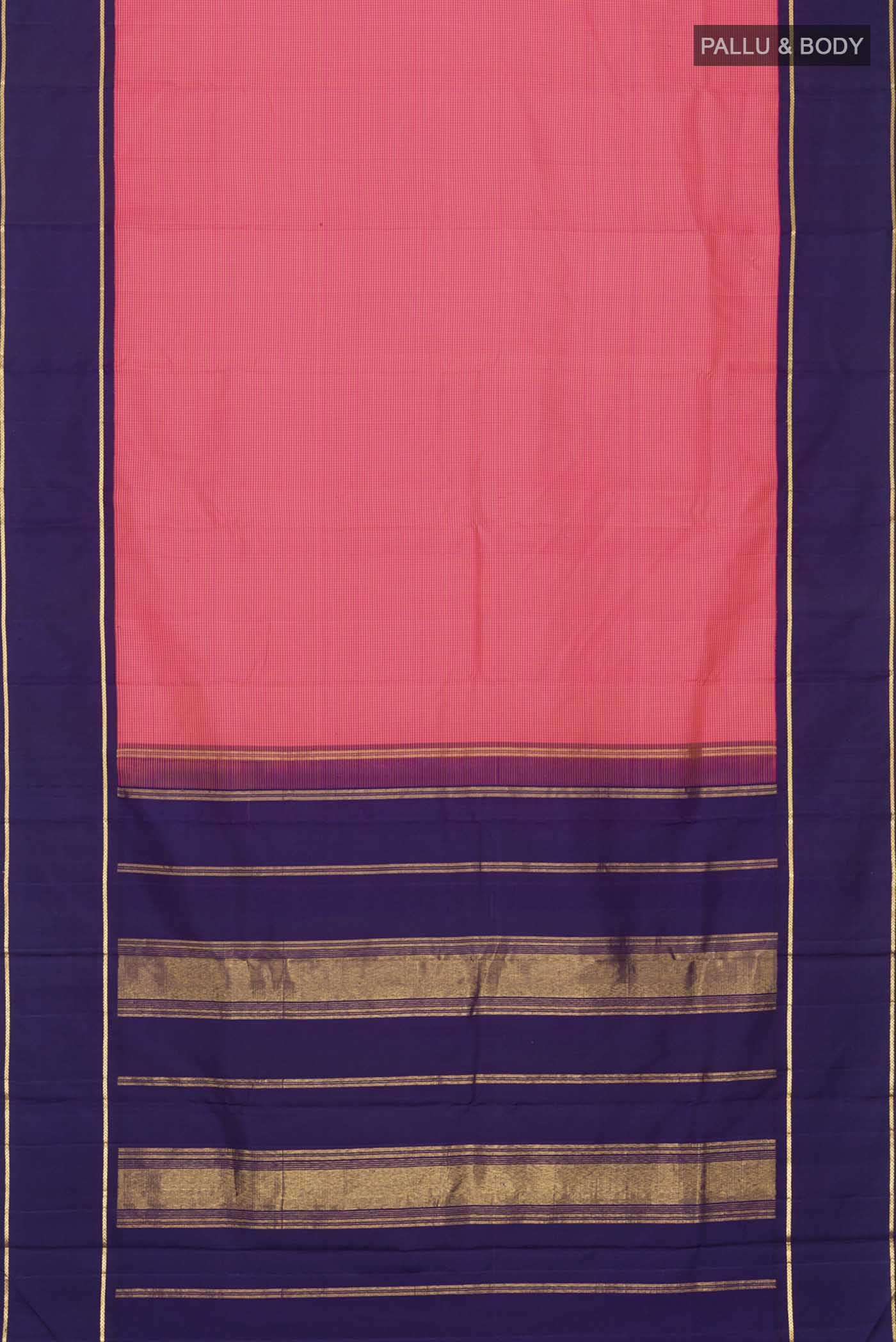 Pink Kanjivaram Silk Saree - Image 6