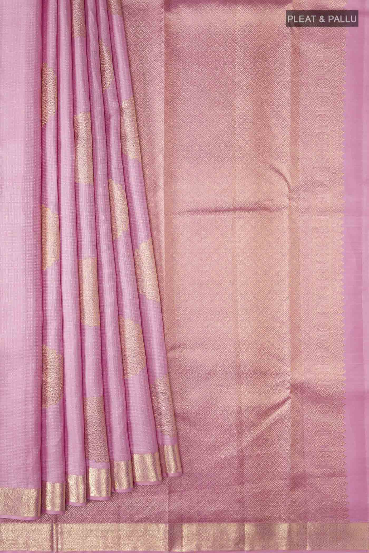 Pink Kanchipuram Silk Saree - Image 4