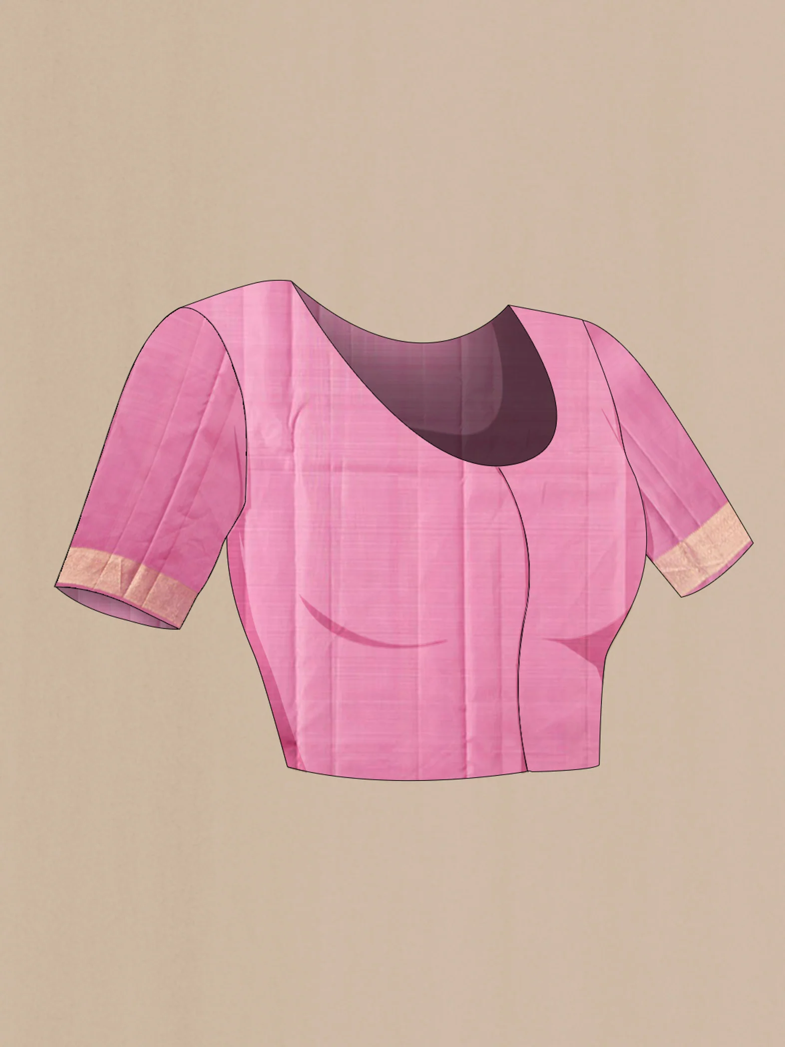 Pink Kanchipuram Silk Saree - Image 5