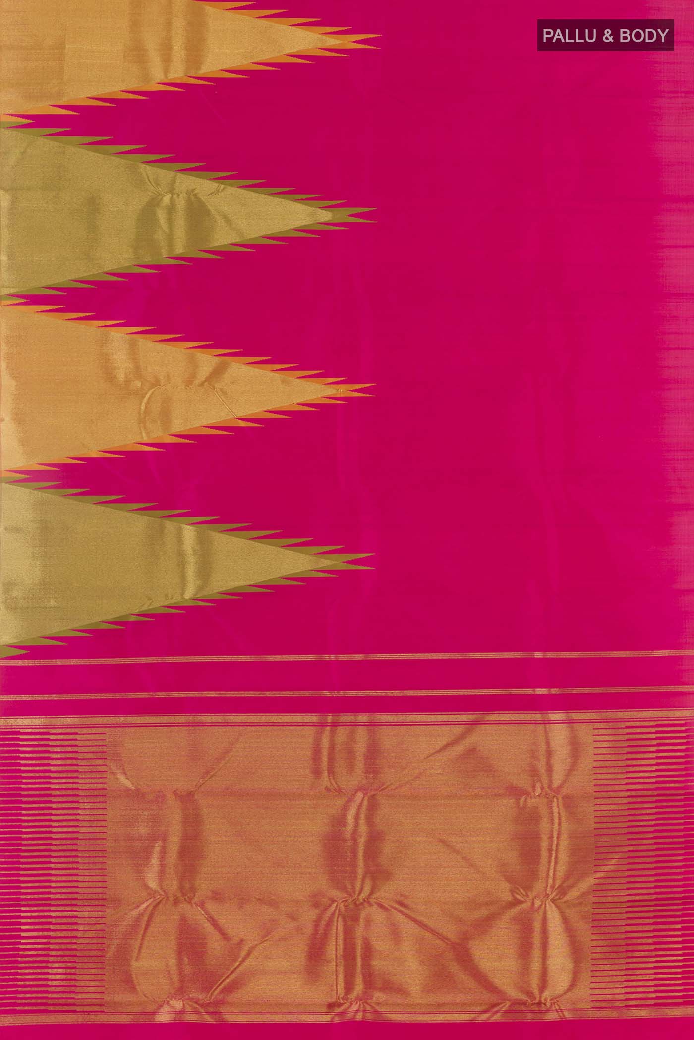 Pink Kanjivaram Silk Saree - Image 6