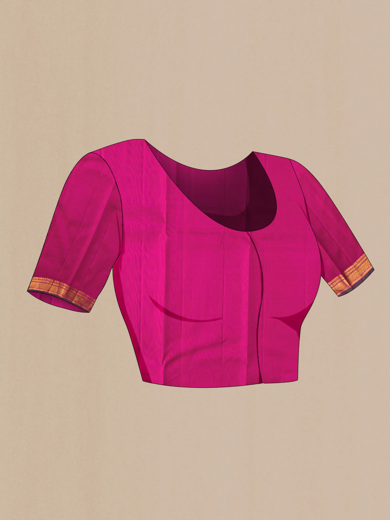 Pink Kanjivaram Silk Saree - Image 5