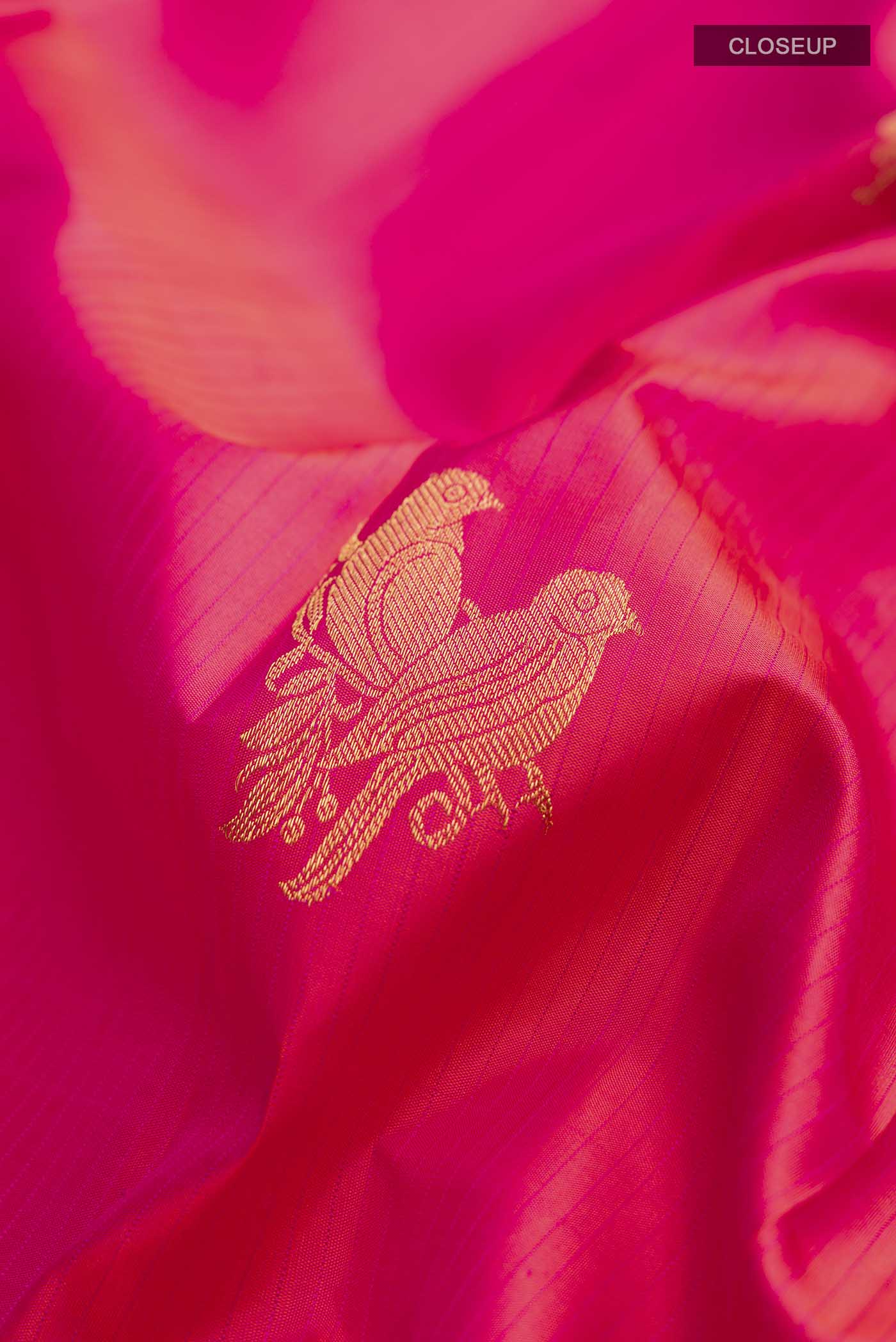 Pink Kanchipuram Silk Saree - Image 2
