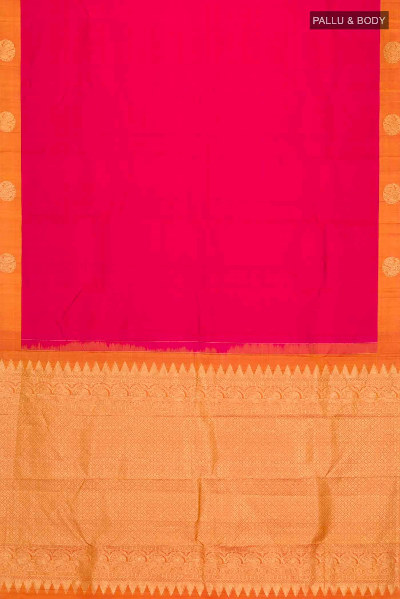 Pink Kanjivaram Silk Saree - Image 6