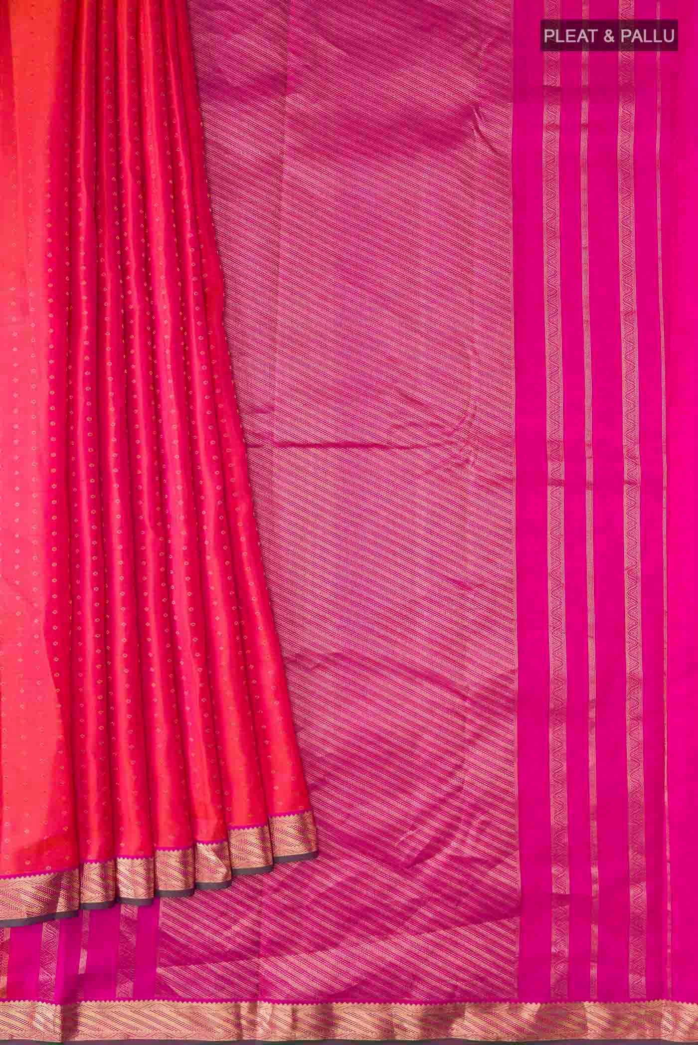 Pink Kanchipuram Silk Saree - Image 4