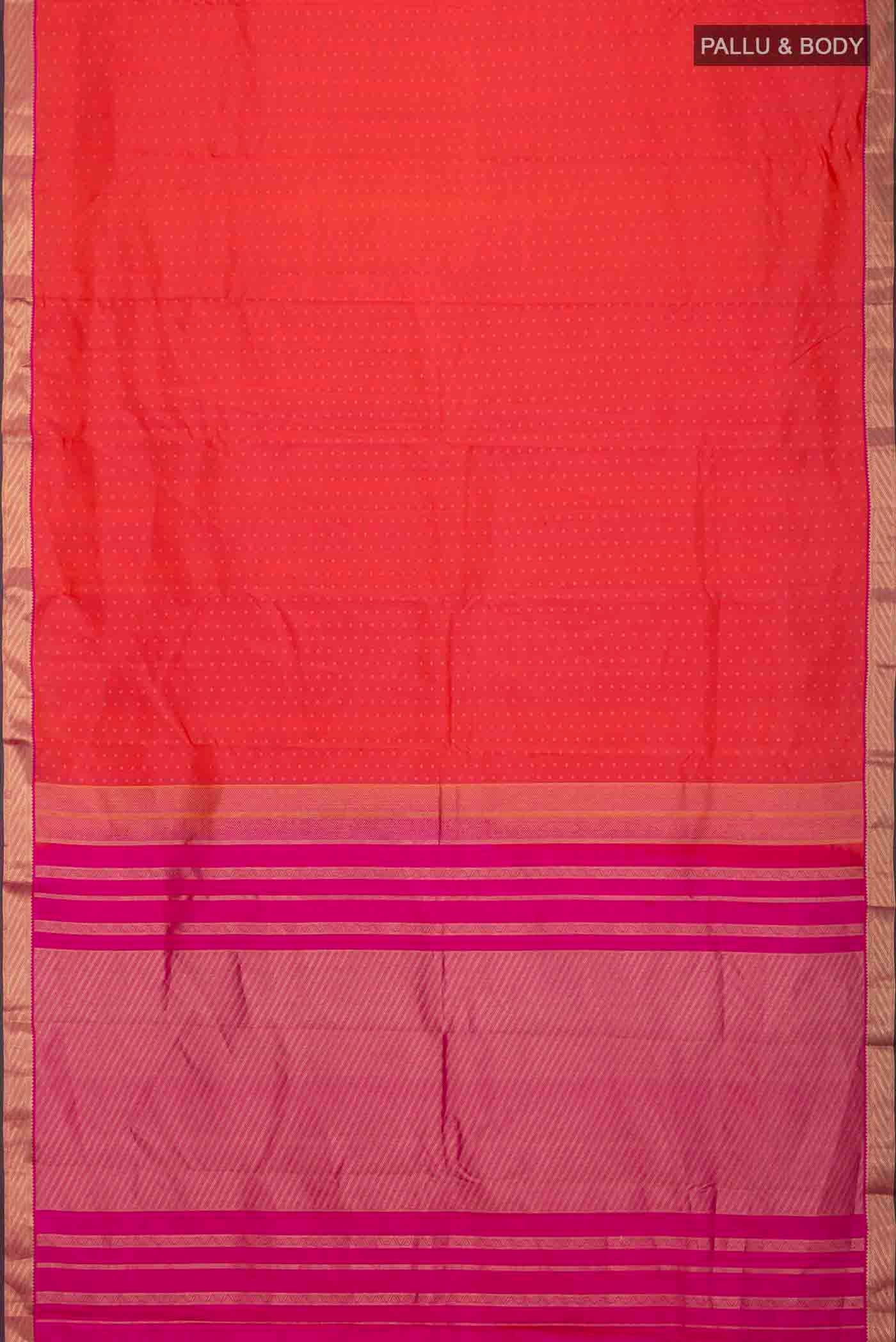 Pink Kanchipuram Silk Saree - Image 6