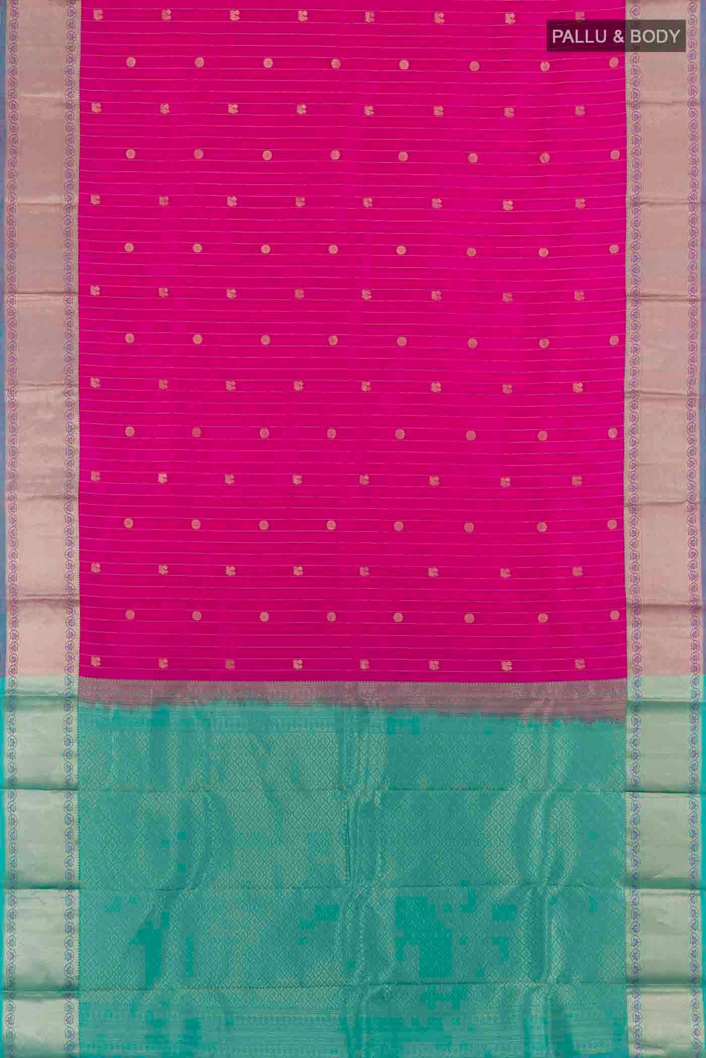 Pink Kanchipuram Silk Saree - Image 6