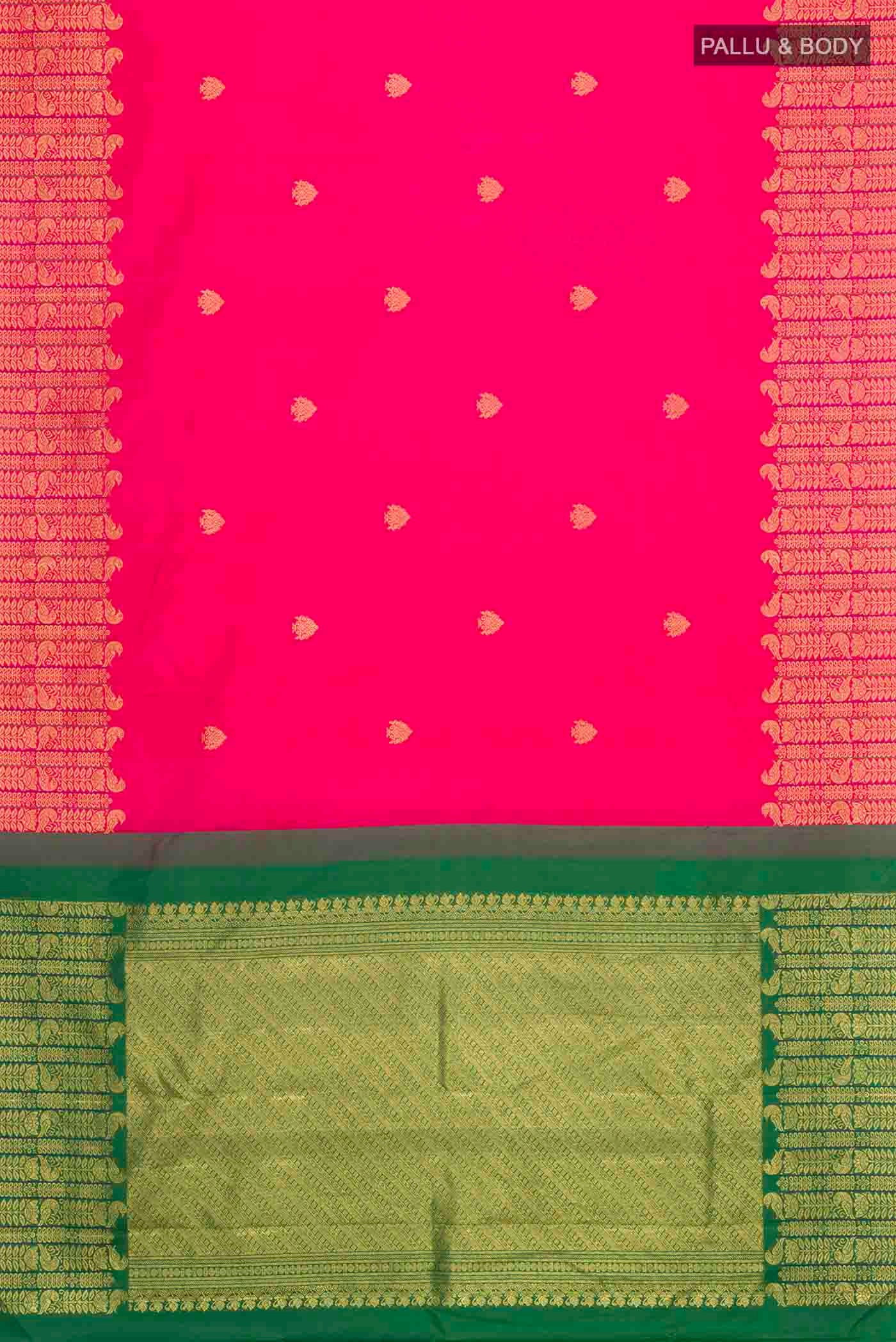 Pink Kanjivaram Silk Saree - Image 6