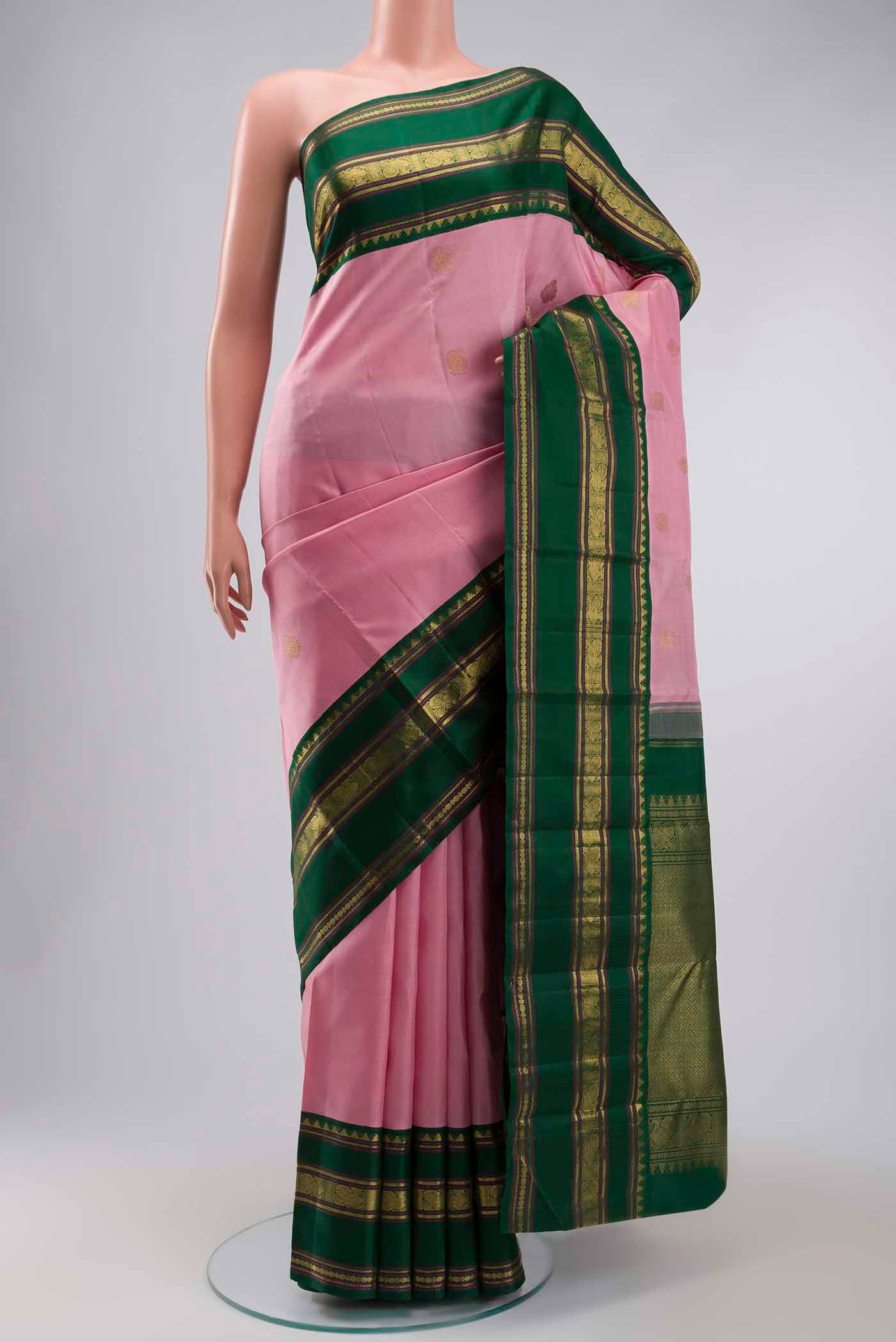 Pink Kanjivaram Silk Saree
