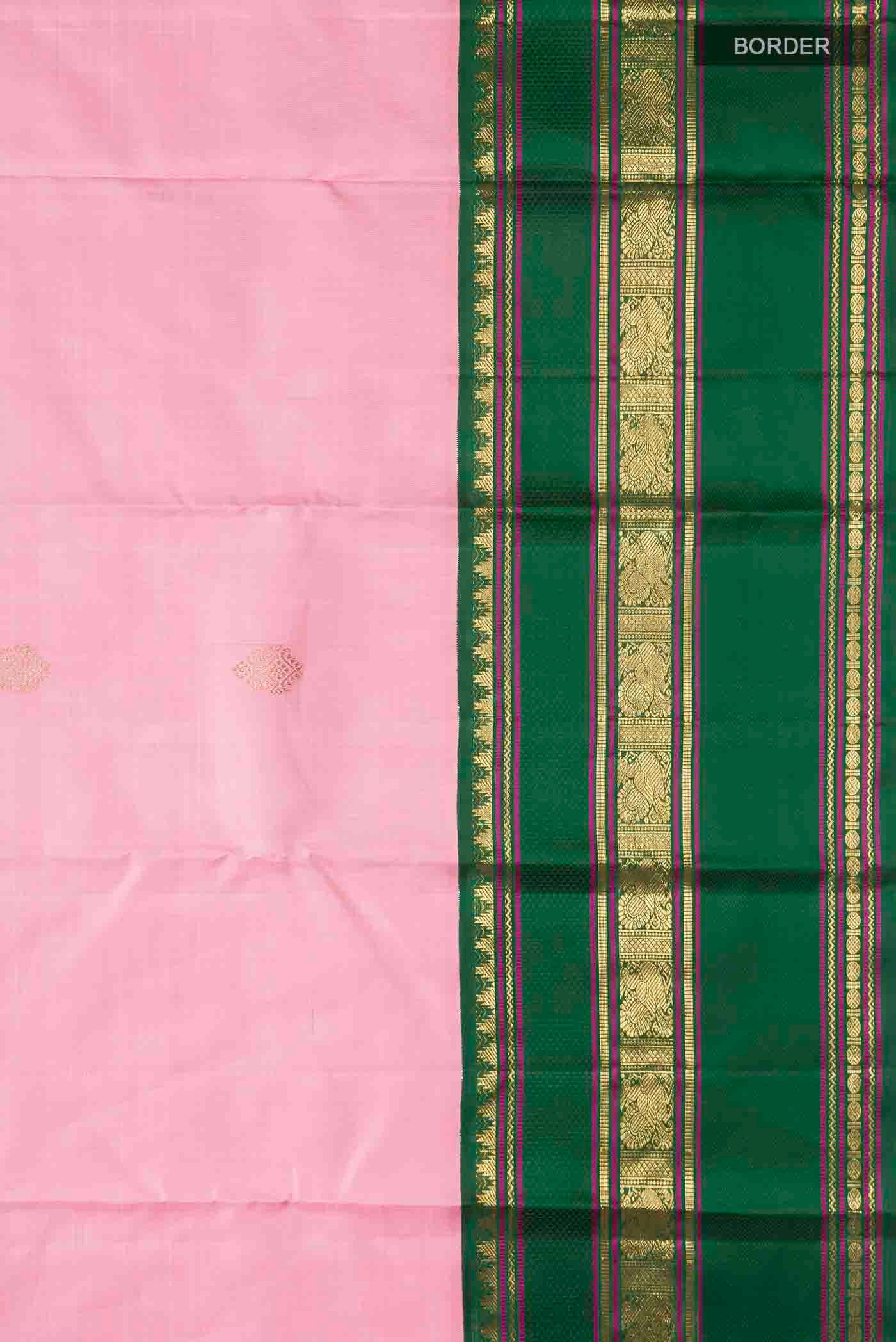 Pink Kanjivaram Silk Saree - Image 3
