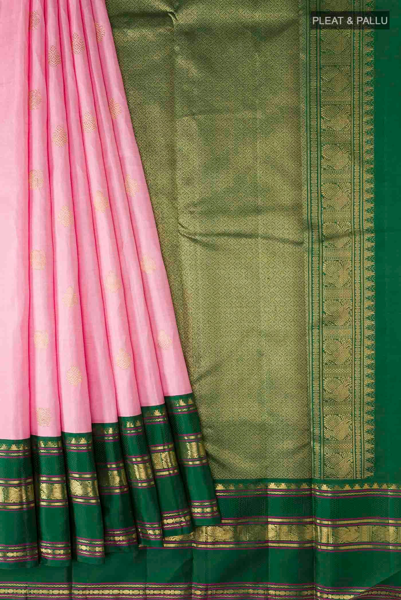 Pink Kanjivaram Silk Saree - Image 4