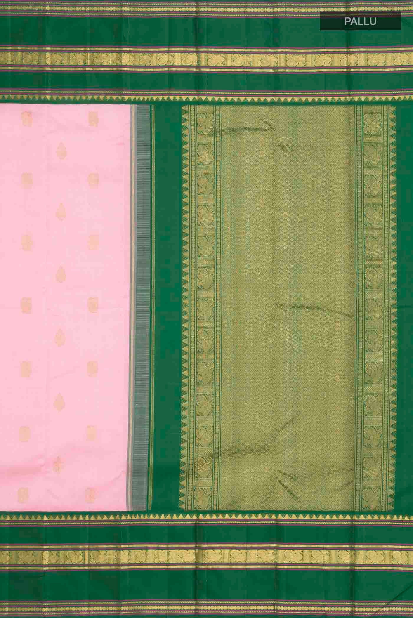 Pink Kanjivaram Silk Saree - Image 7