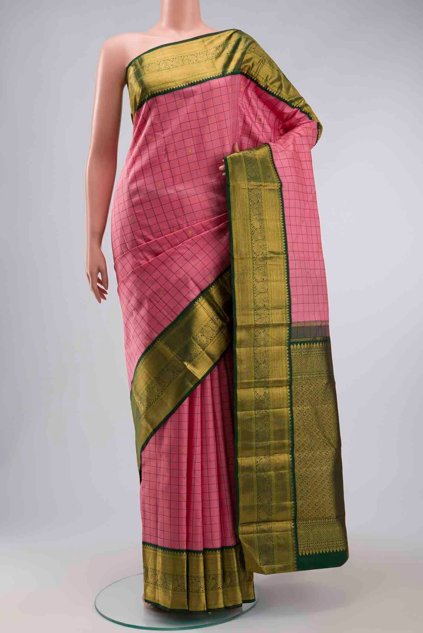 Pink Kanjivaram Silk Saree