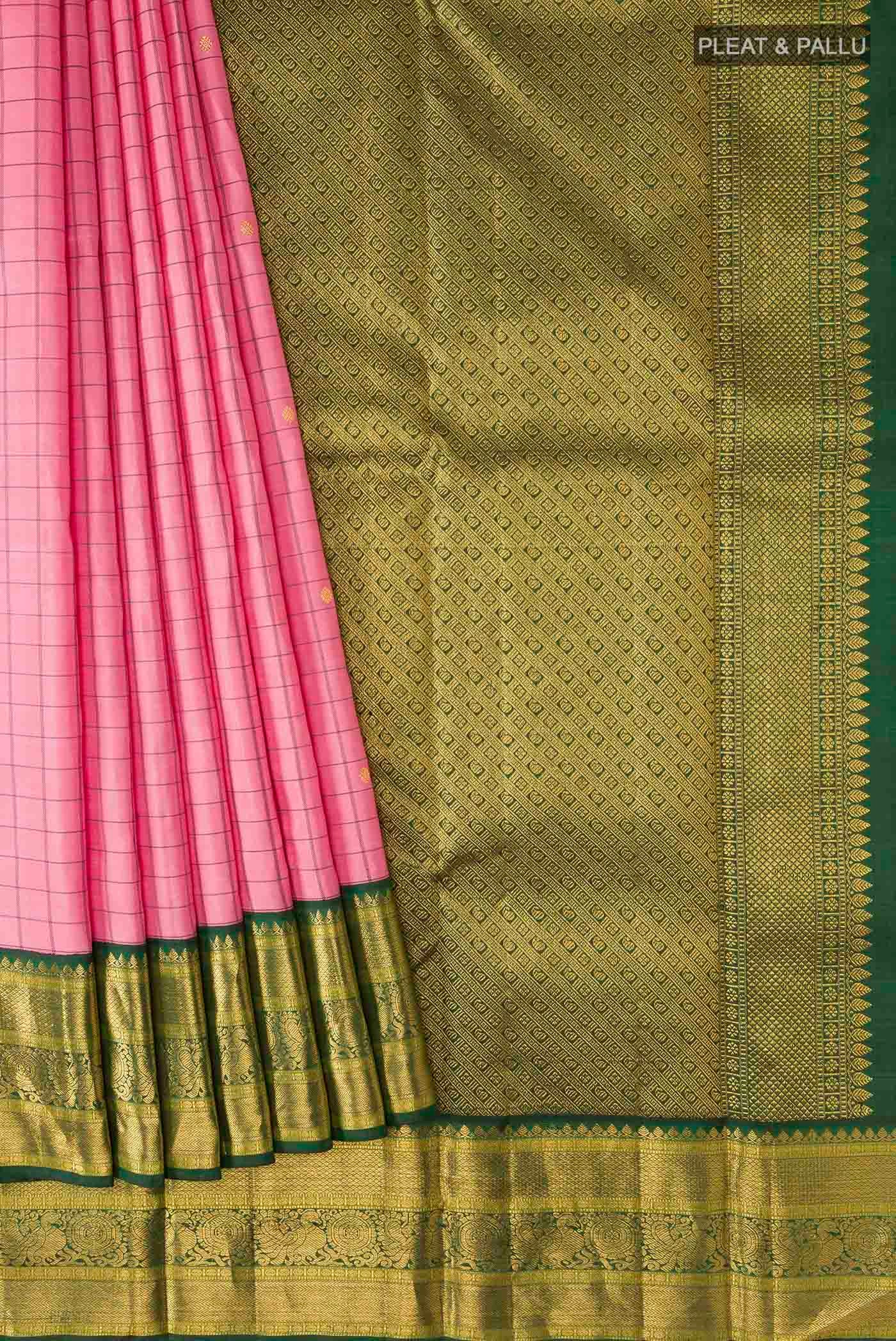 Pink Kanjivaram Silk Saree - Image 4