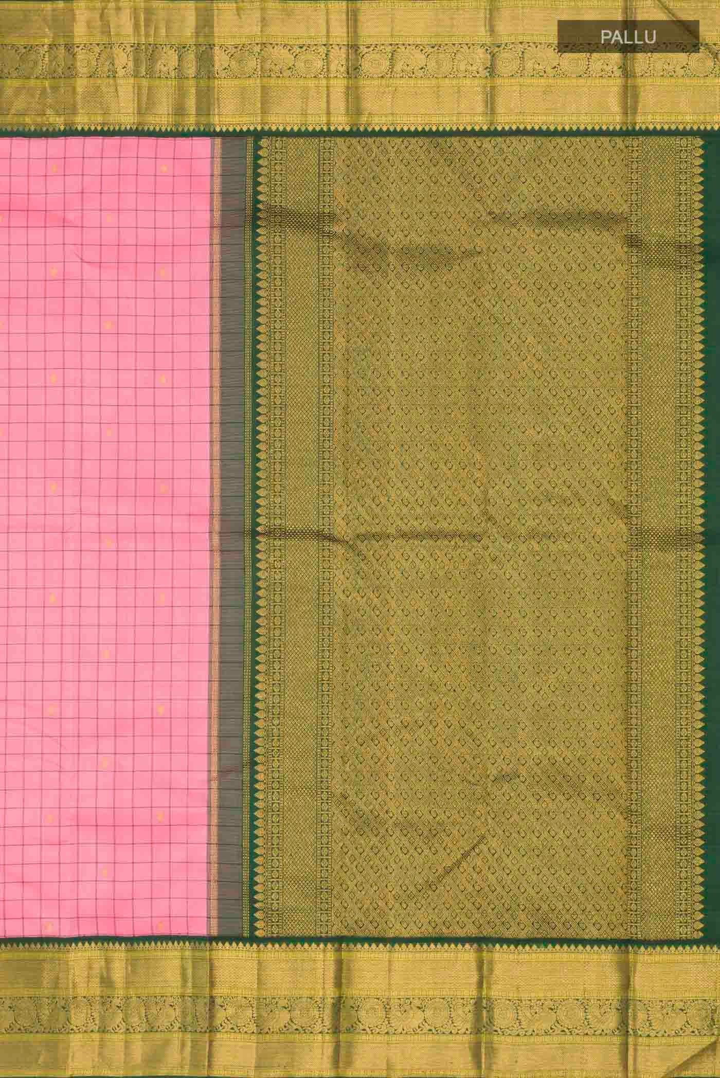 Pink Kanjivaram Silk Saree - Image 7