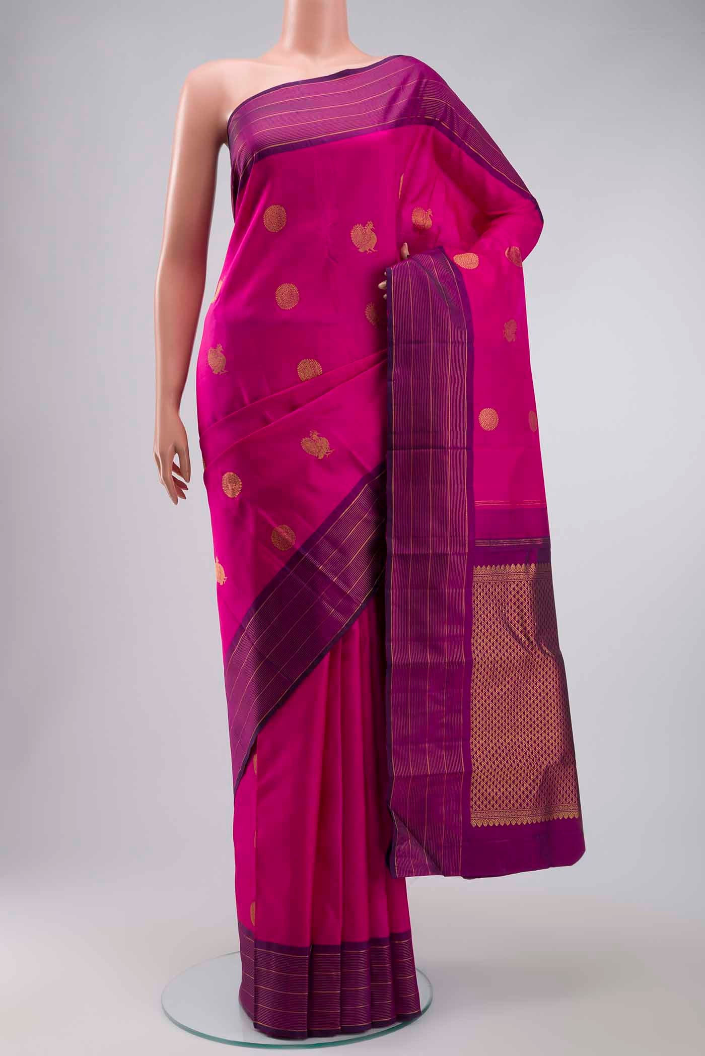 Pink Kanchipuram Silk Saree