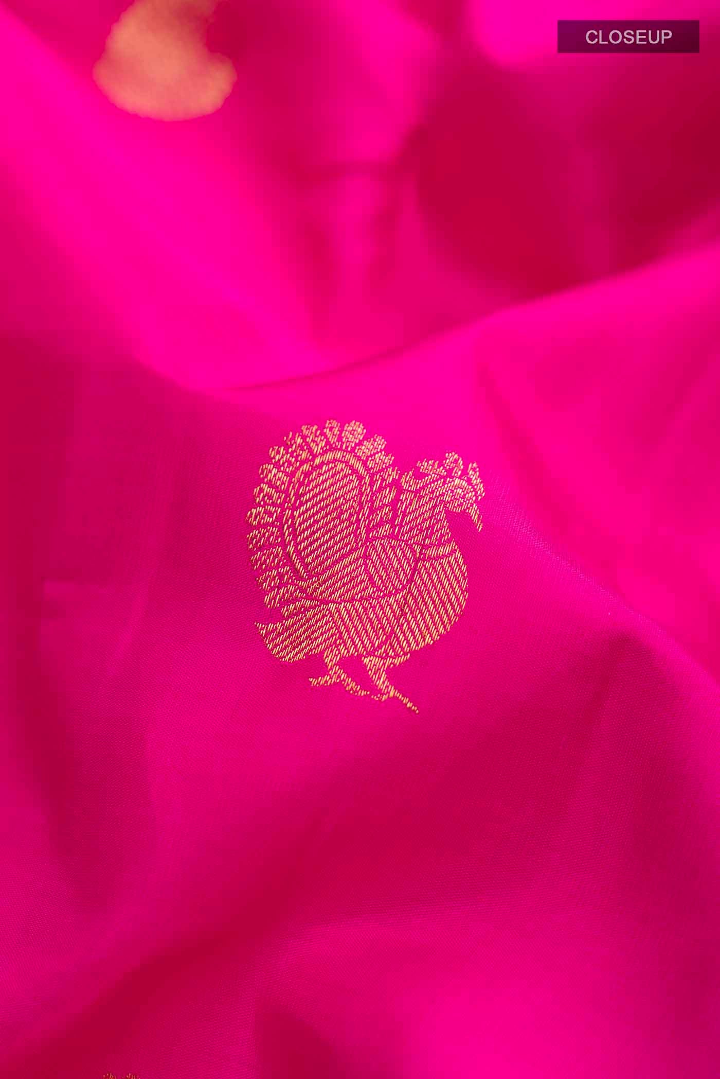Pink Kanchipuram Silk Saree - Image 2