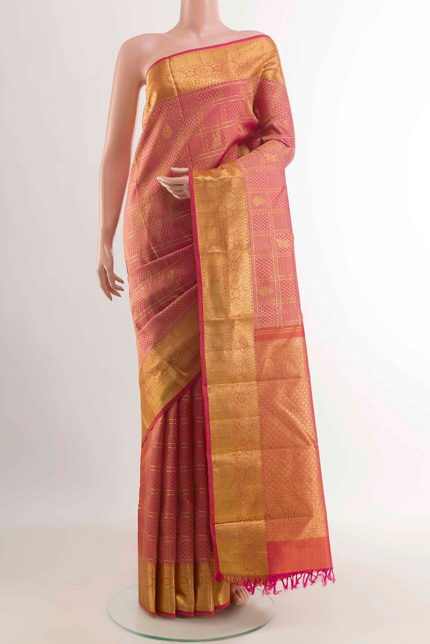 Pink Kanjivaram Silk Saree