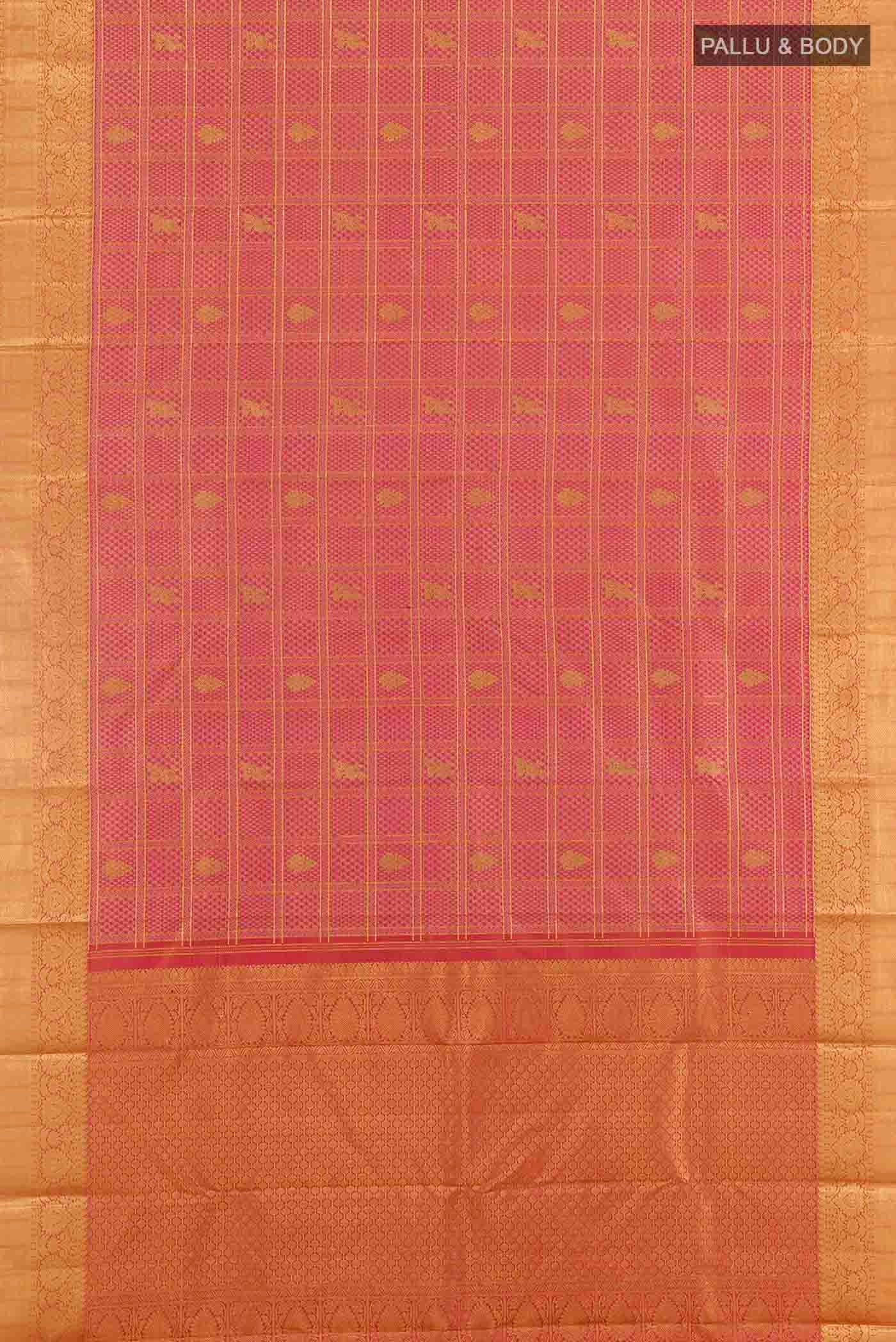 Pink Kanjivaram Silk Saree - Image 6