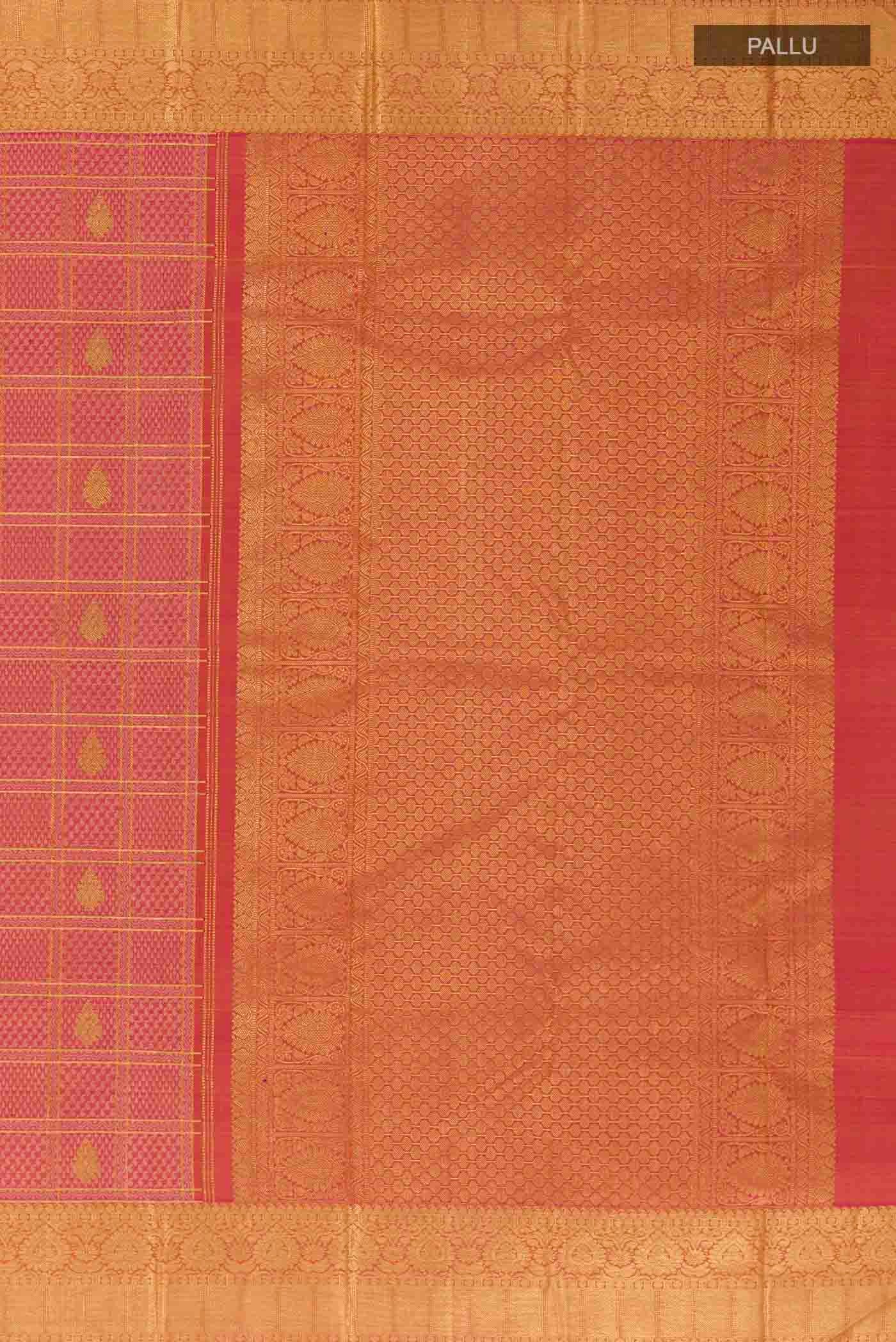Pink Kanjivaram Silk Saree - Image 7