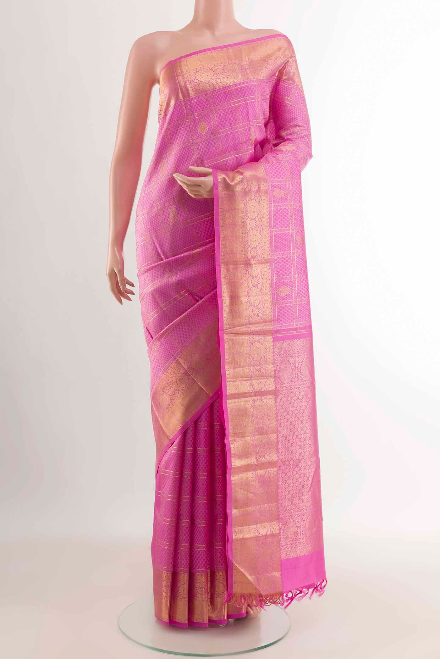 Pink Kanjivaram Silk Saree