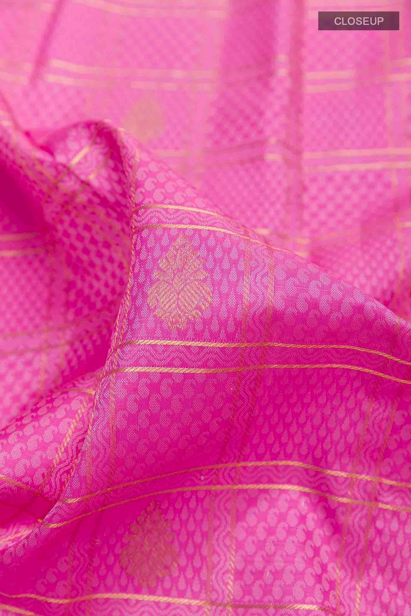 Pink Kanjivaram Silk Saree - Image 2