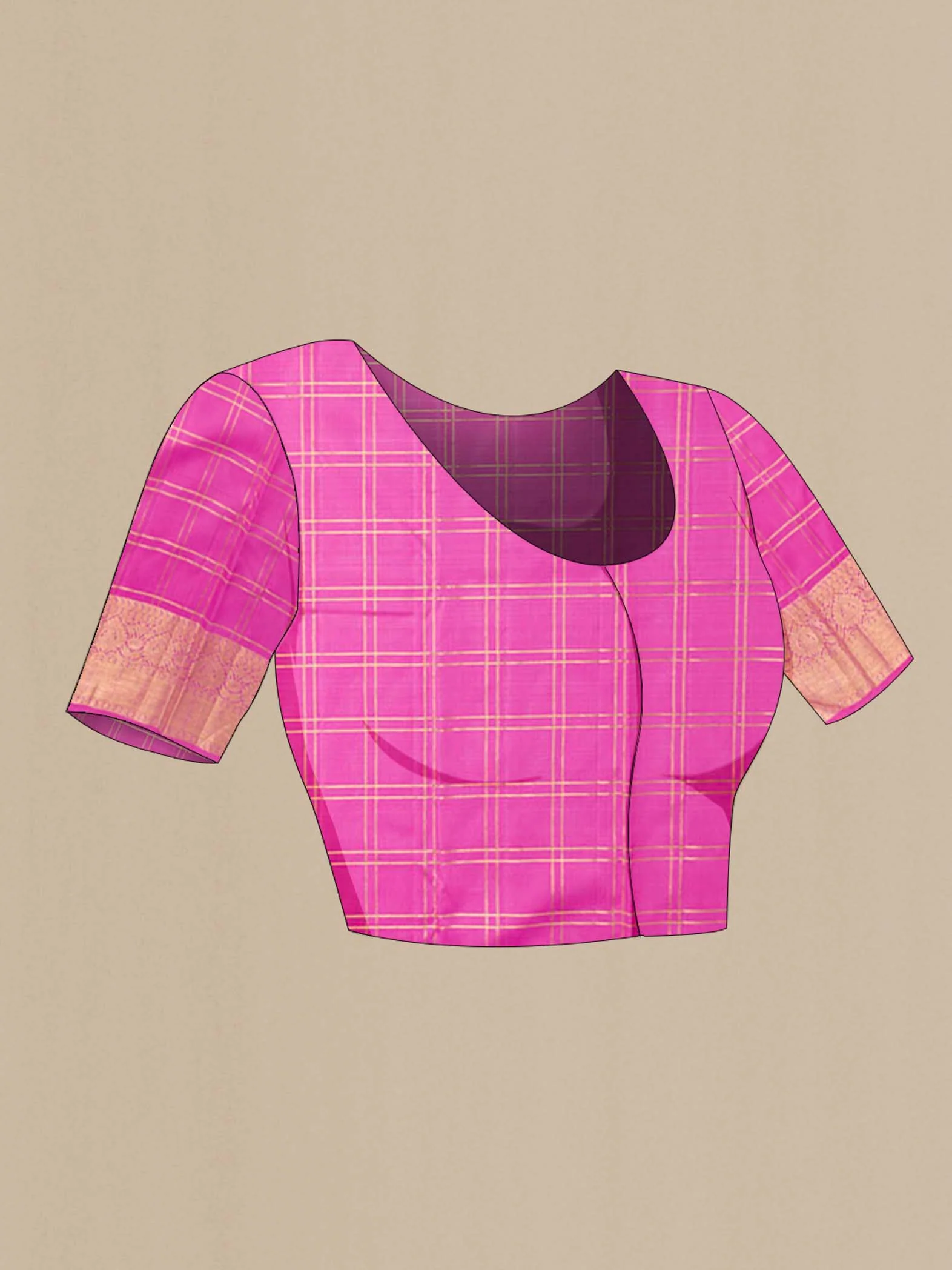 Pink Kanjivaram Silk Saree - Image 5