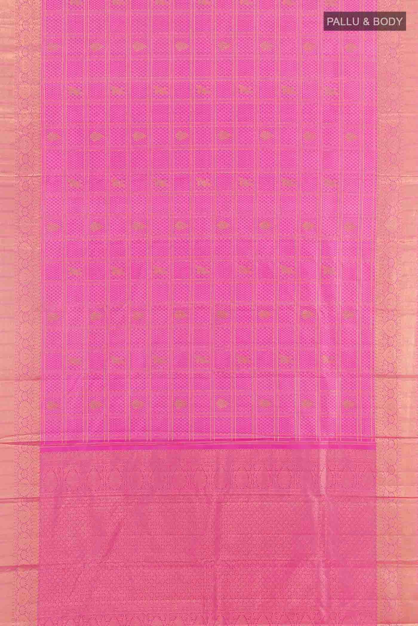 Pink Kanjivaram Silk Saree - Image 6