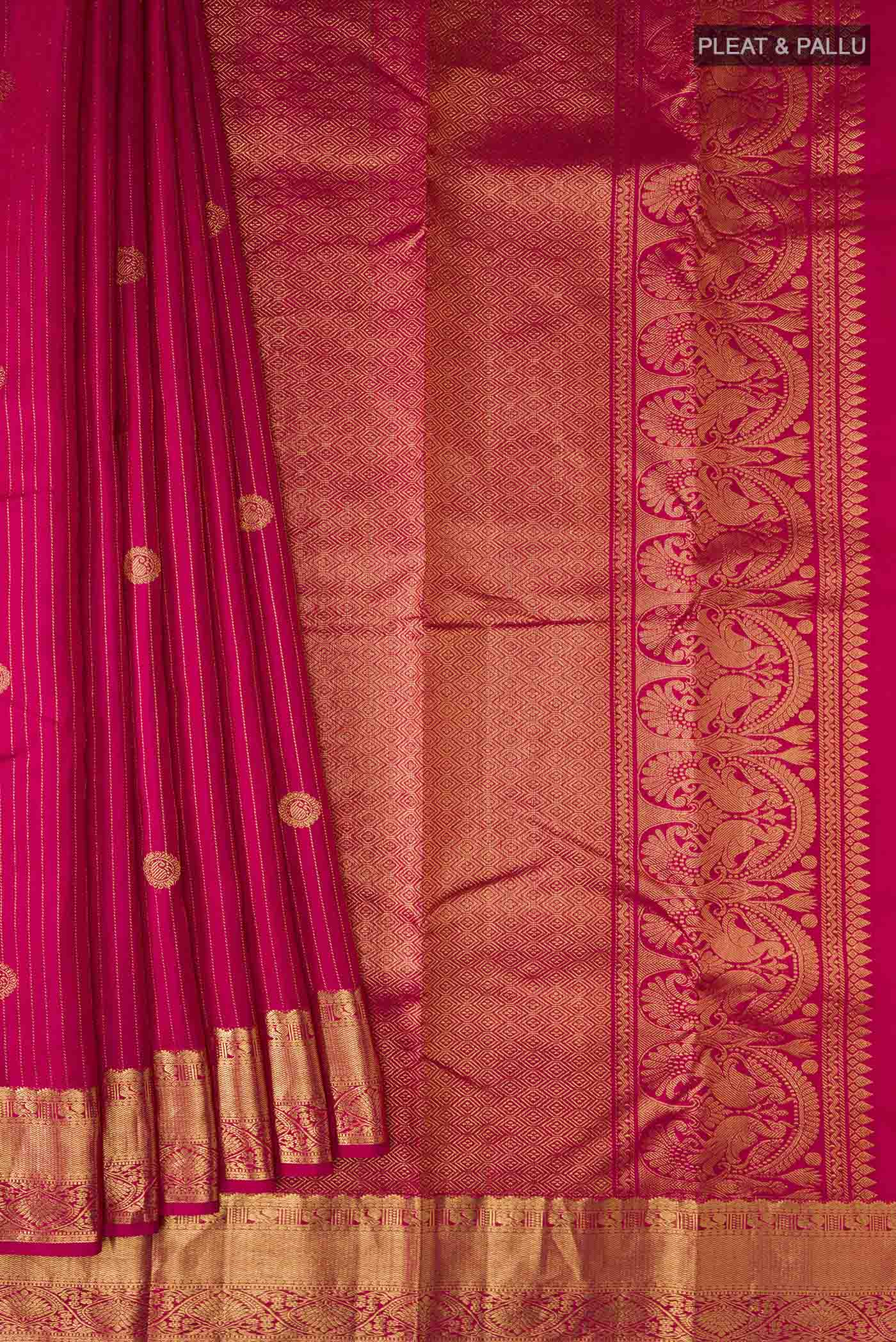 Pink Kanjivaram Silk Saree - Image 4