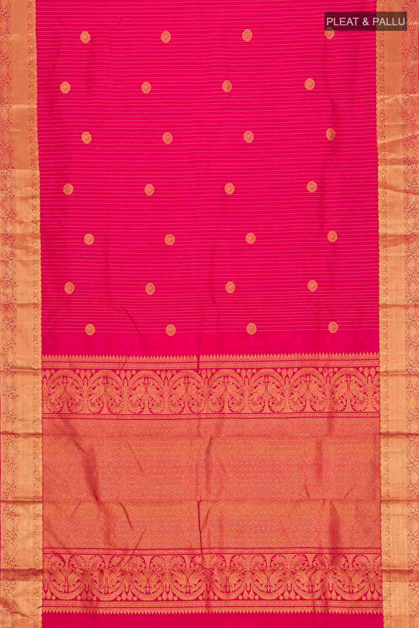 Pink Kanjivaram Silk Saree - Image 6