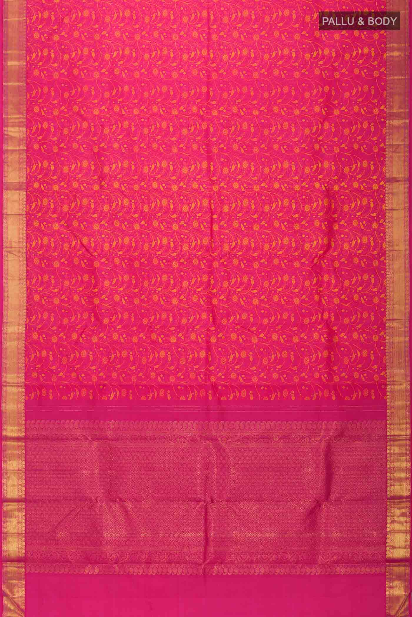 Pink Kanjivaram Silk Saree - Image 6