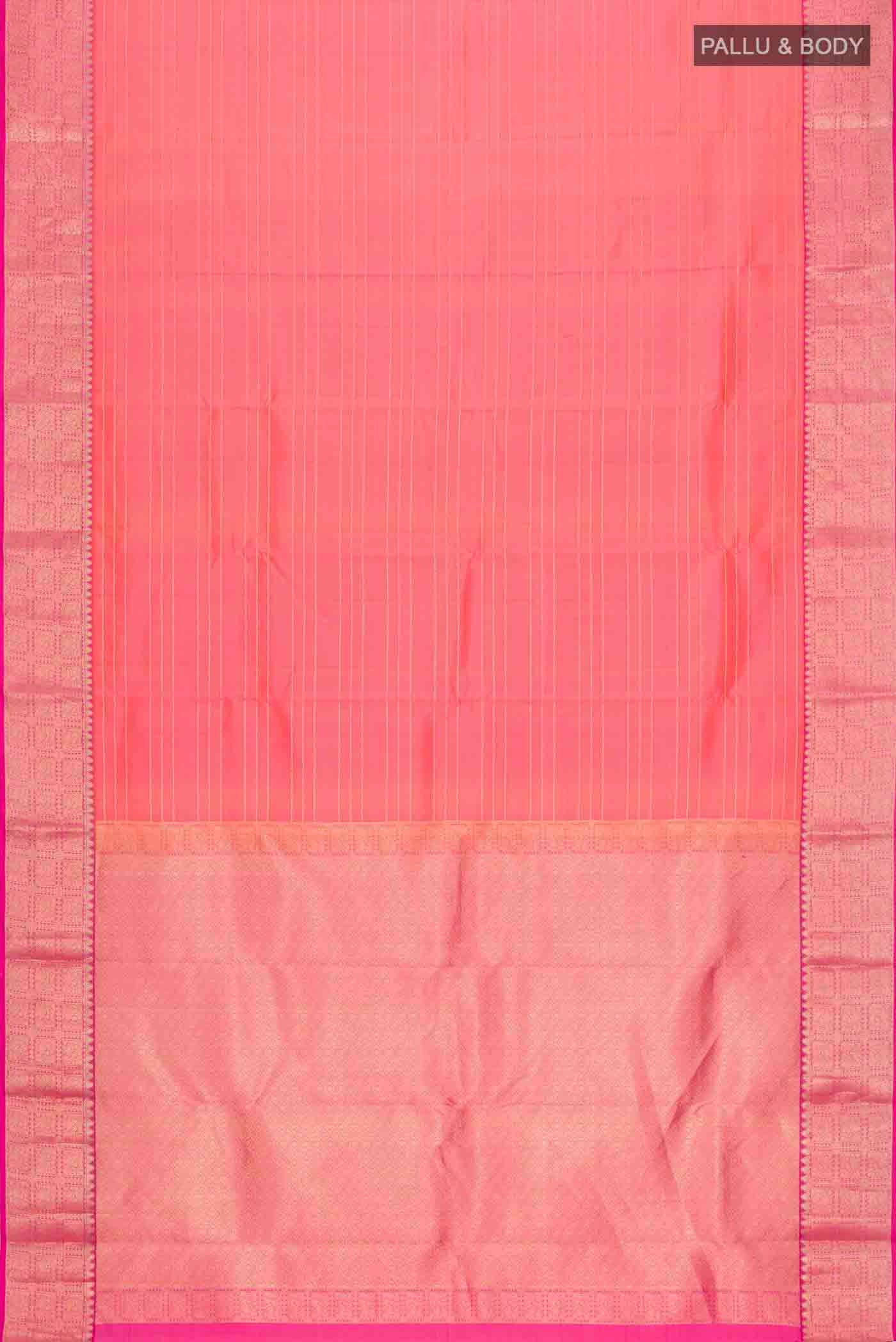 Pink Kanchipuram Silk Saree - Image 6