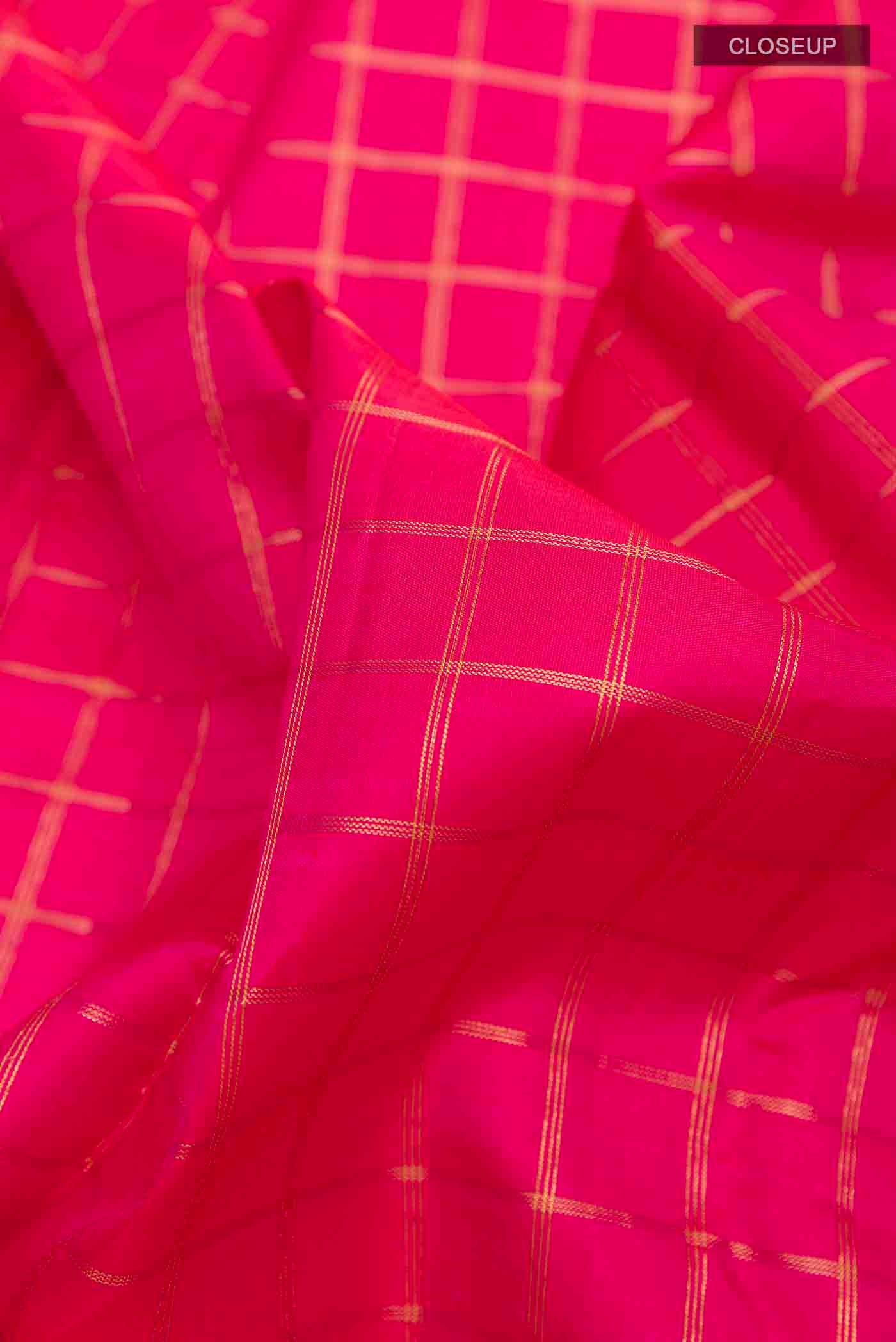 Pink Kanchipuram Silk Saree - Image 2