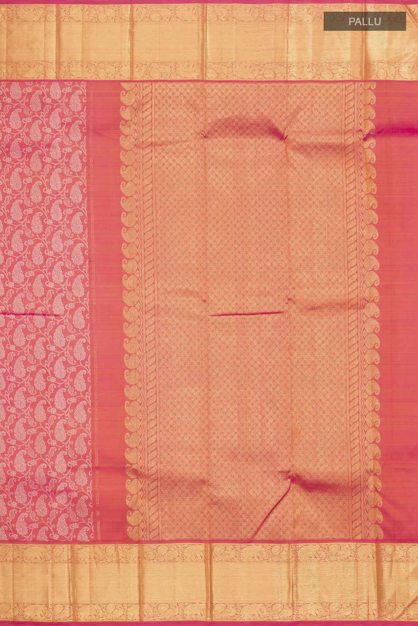 Pink Kanjivaram Silk Saree - Image 7