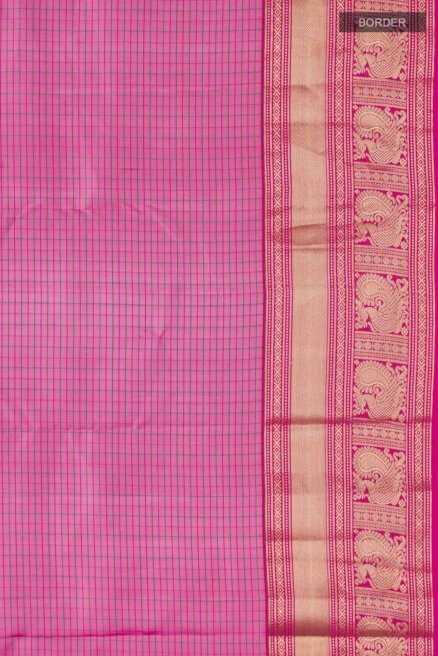 Pink Kanchipuram Silk Saree - Image 3
