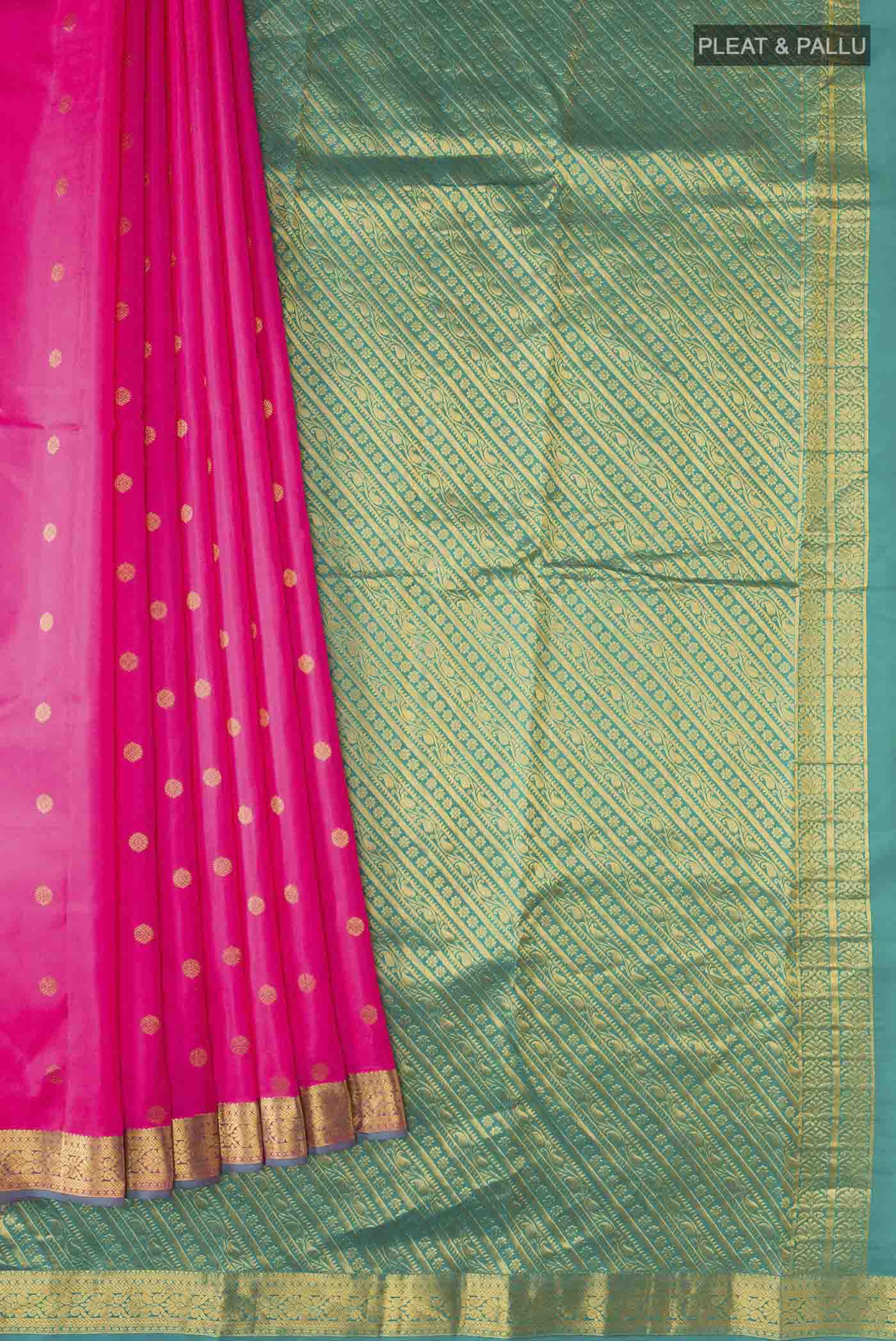 Pink Kanjivaram Silk Saree - Image 4