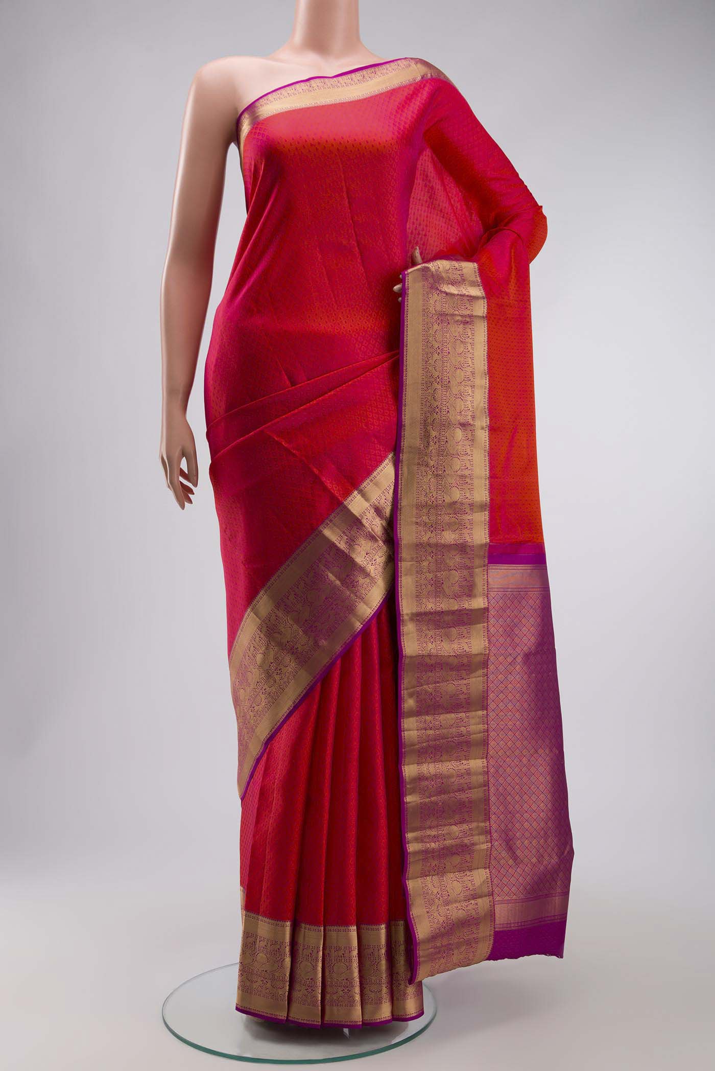 Pink Kanchipuram Silk Saree