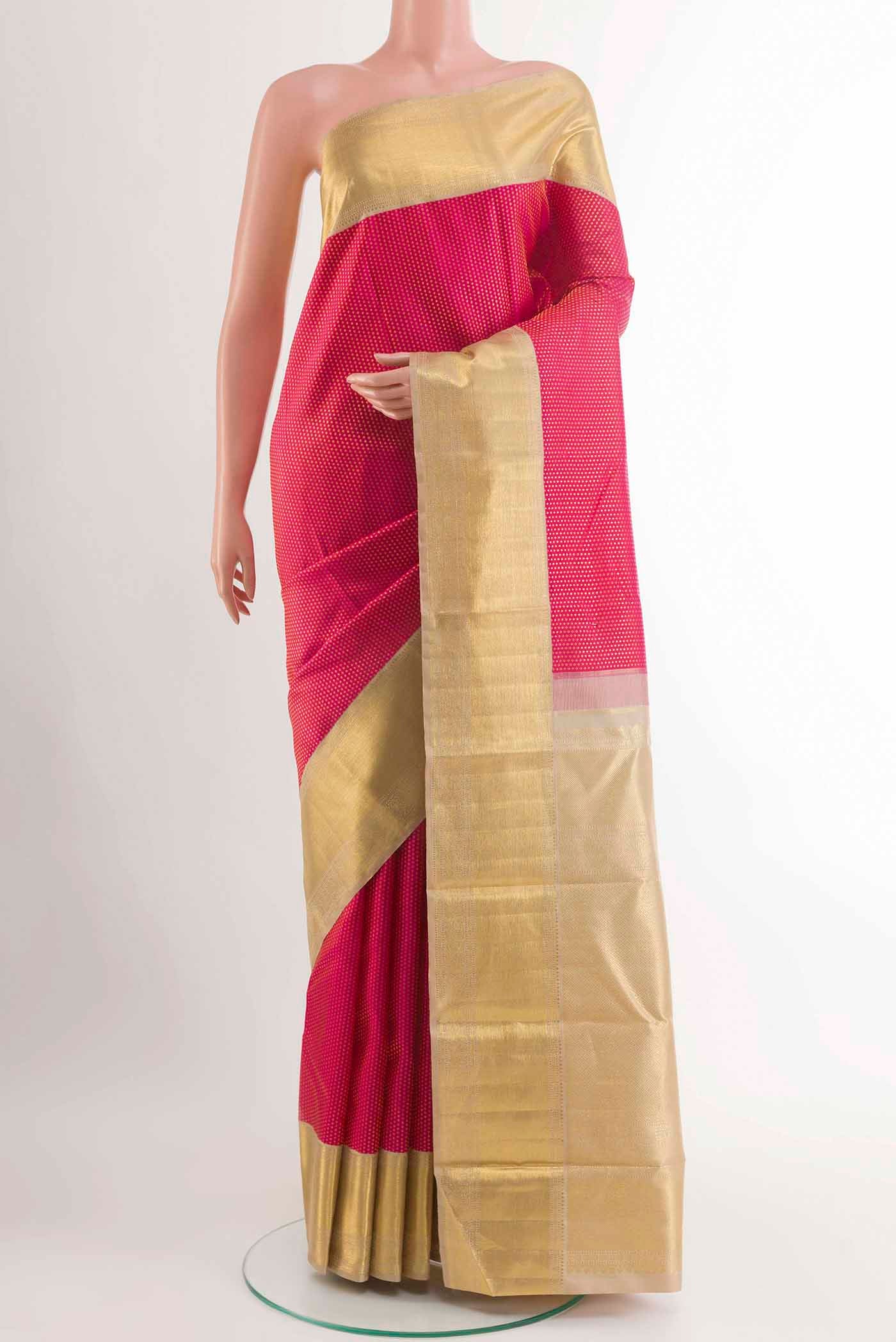 Pink Kanchipuram Silk Saree