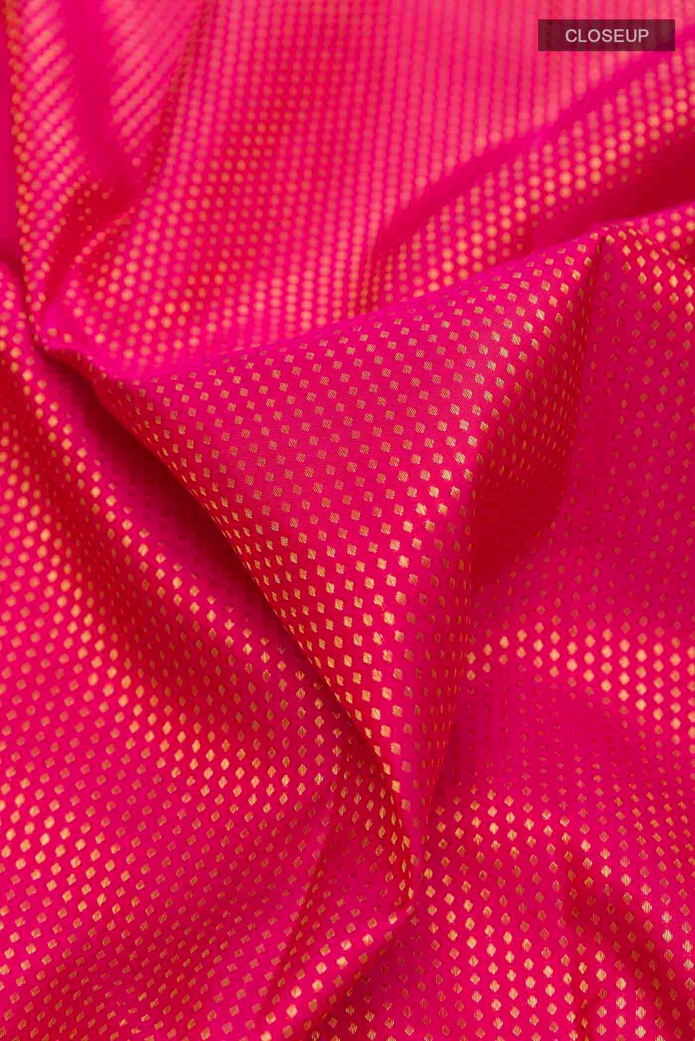Pink Kanchipuram Silk Saree - Image 2