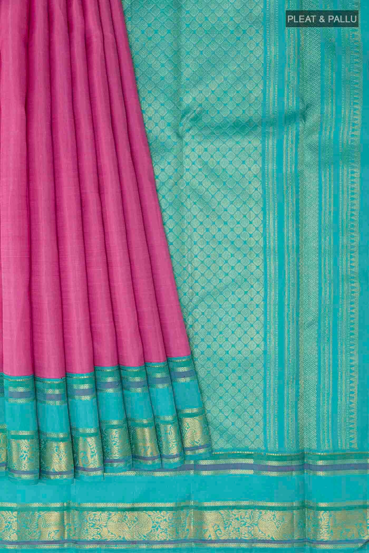 Pink Kanjivaram Silk Saree - Image 4