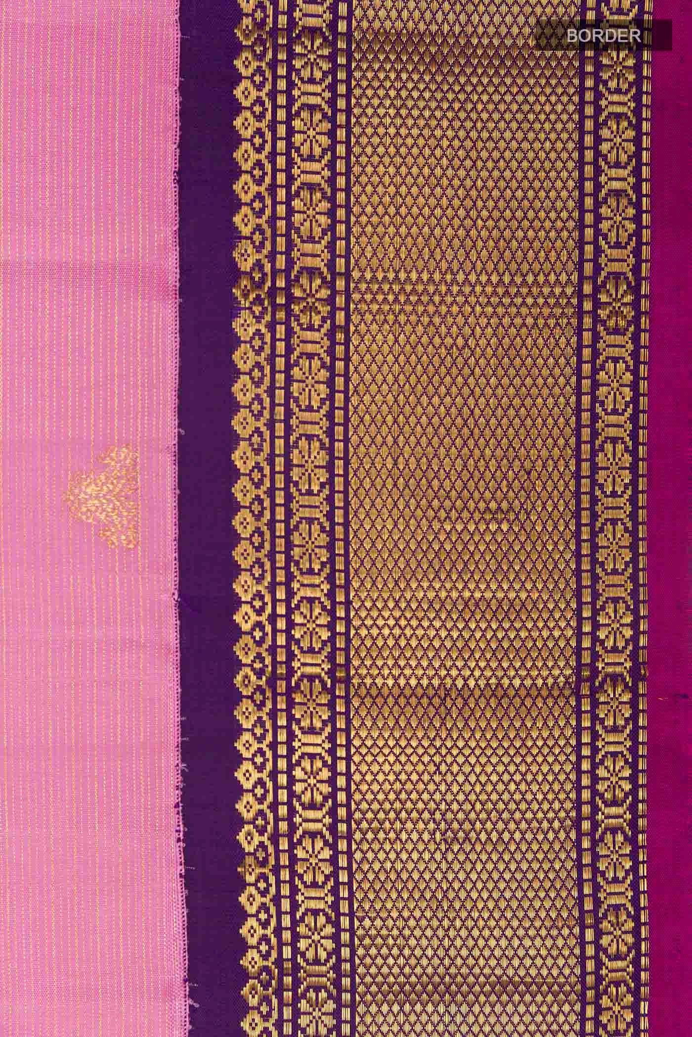 Pink Kanjivaram Silk Saree - Image 3