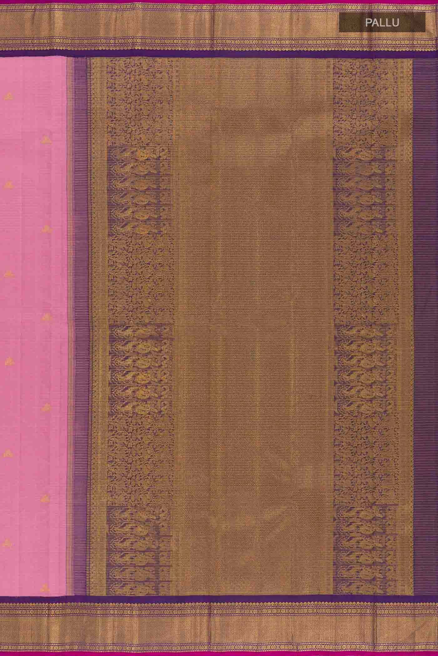 Pink Kanjivaram Silk Saree - Image 7